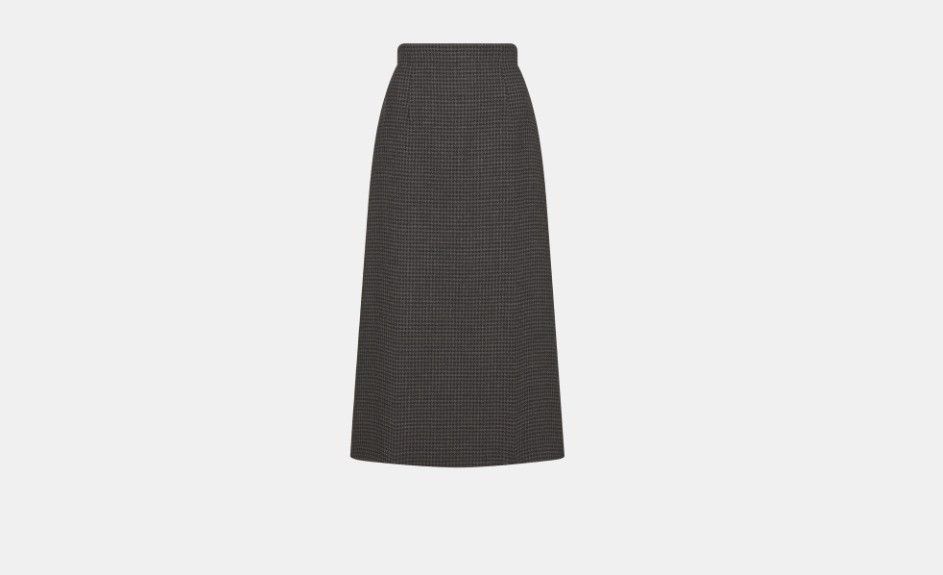 Dior o1w1db10824 Mid-Length Flared Skirt in Gray Size 30" / US 8 / IT 44 - 1 Thumbnail