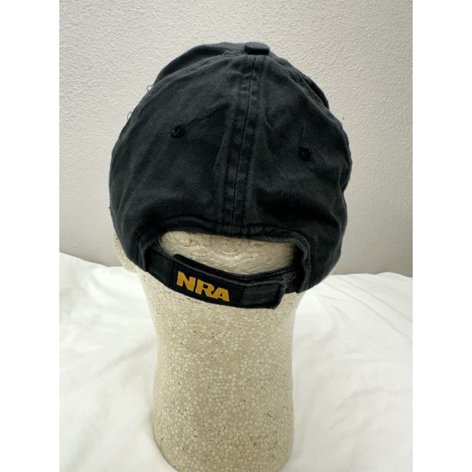 Vintage Unbranded NRA American Flag Baseball Hat Black Yellow Embroidered Adjustable Cap Boys Mens MLB Cap Size ONE SIZE - 4 Thumbnail