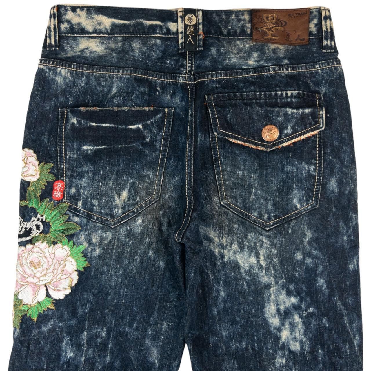 Other Vintage BigTrain Embroidered Floral Japanese Denim Jeans W33 Size US 33 - 2 Thumbnail