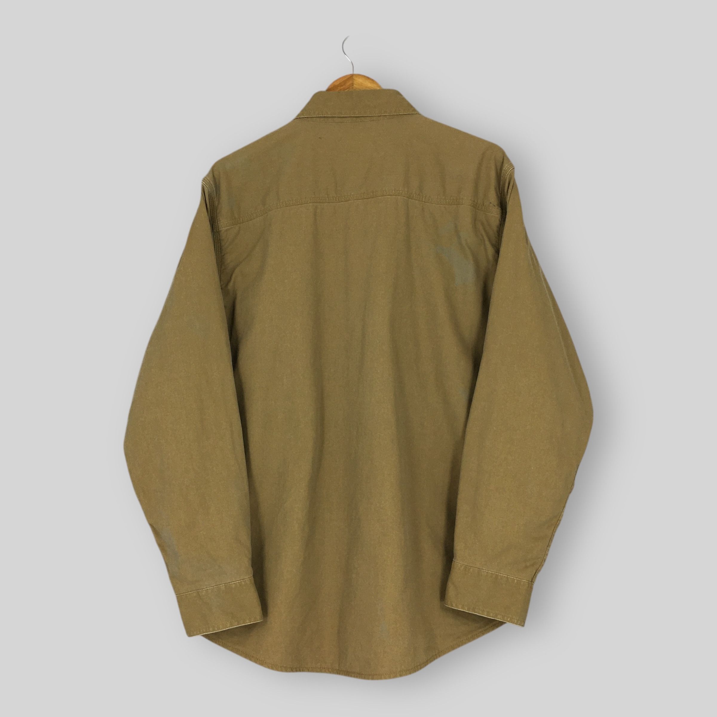 L.L. Bean Vintage LL Bean Flannel Lined Canvas Work Chore Shirt Medium Size US M / EU 48-50 / 2 - 8 Thumbnail