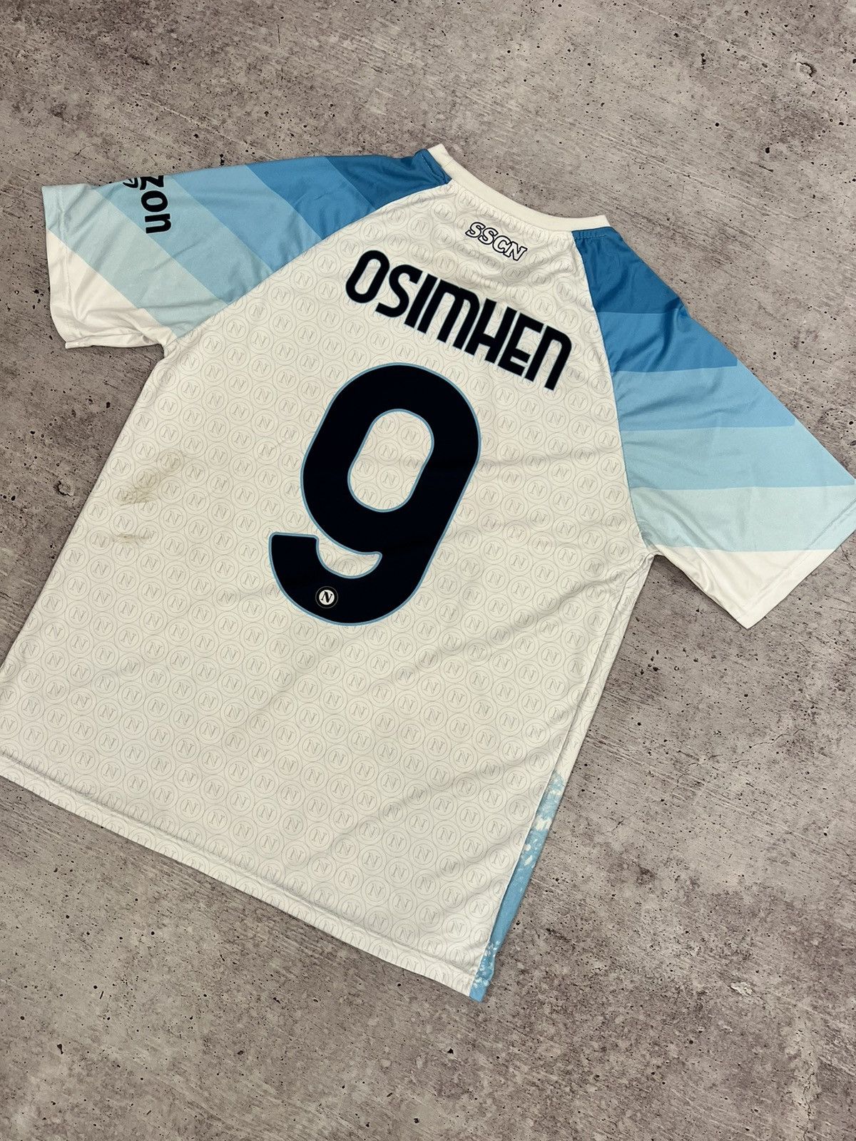Vintage 🩸RARE🩸Napoli EA7 2022/2023 Osimhen Face Game Jersey Size US XL / EU 56 / 4 - 7 Thumbnail
