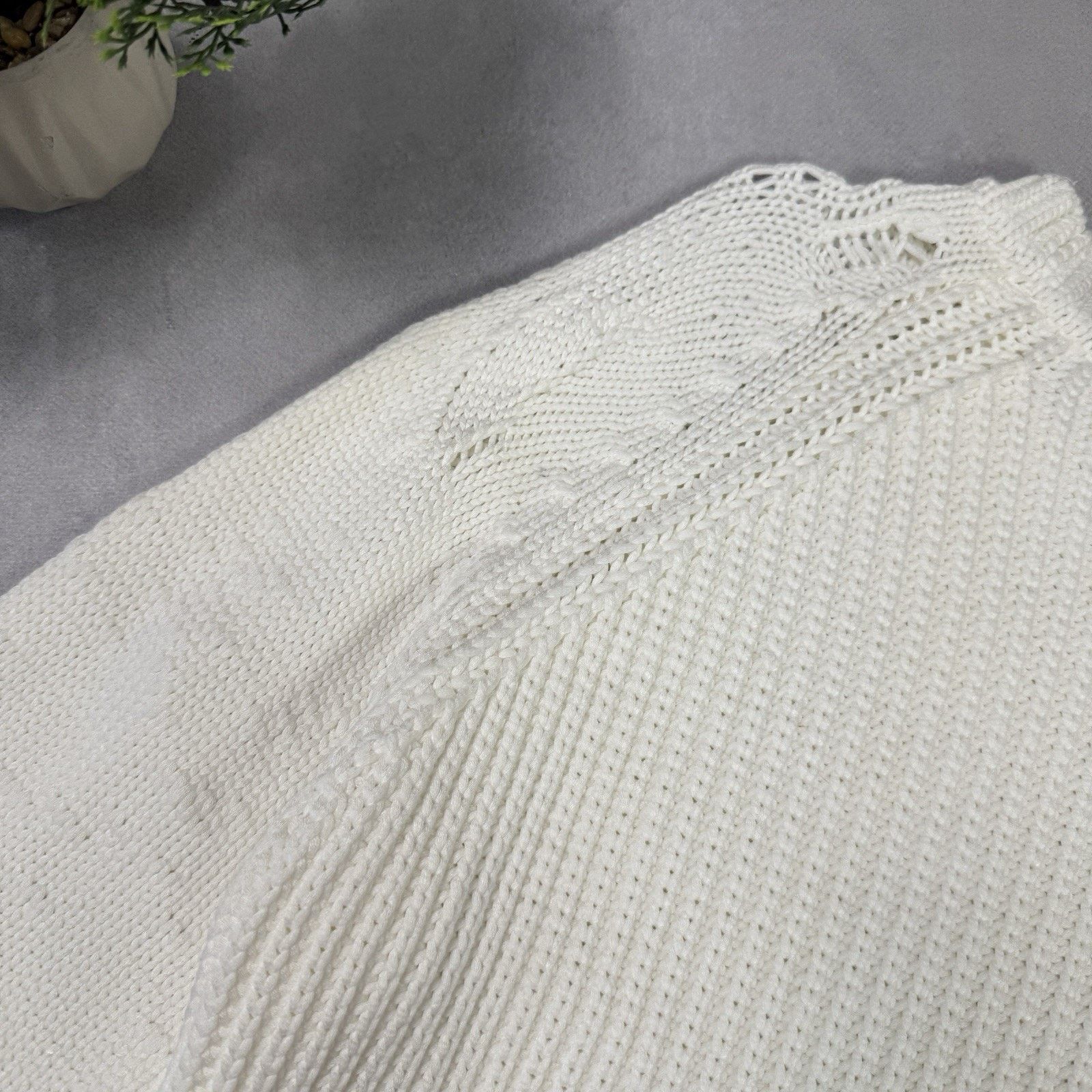 Ann Demeulemeester Ann Demeulemeester Men White Sweater Size S Oversized Size US S / EU 44-46 / 1 - 14 Thumbnail