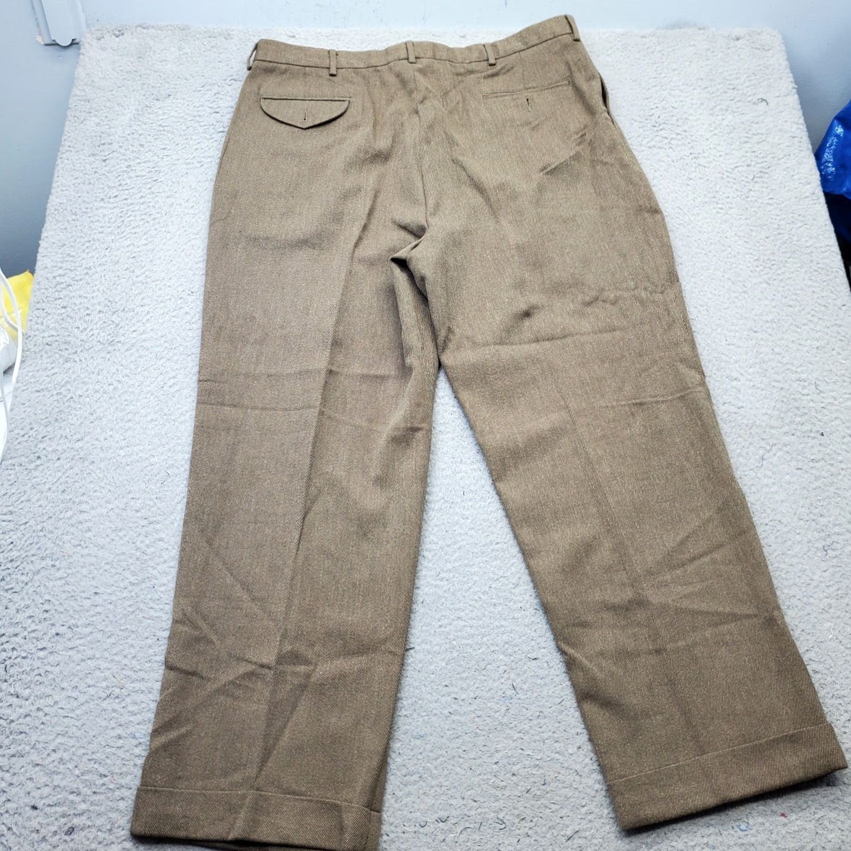 Polo Ralph Lauren VINTAGE Polo Ralph Lauren Mens Pants Slacks Straight 40 Brown Pleated EUC Size US L / EU 52-54 / 3 - 2 Thumbnail