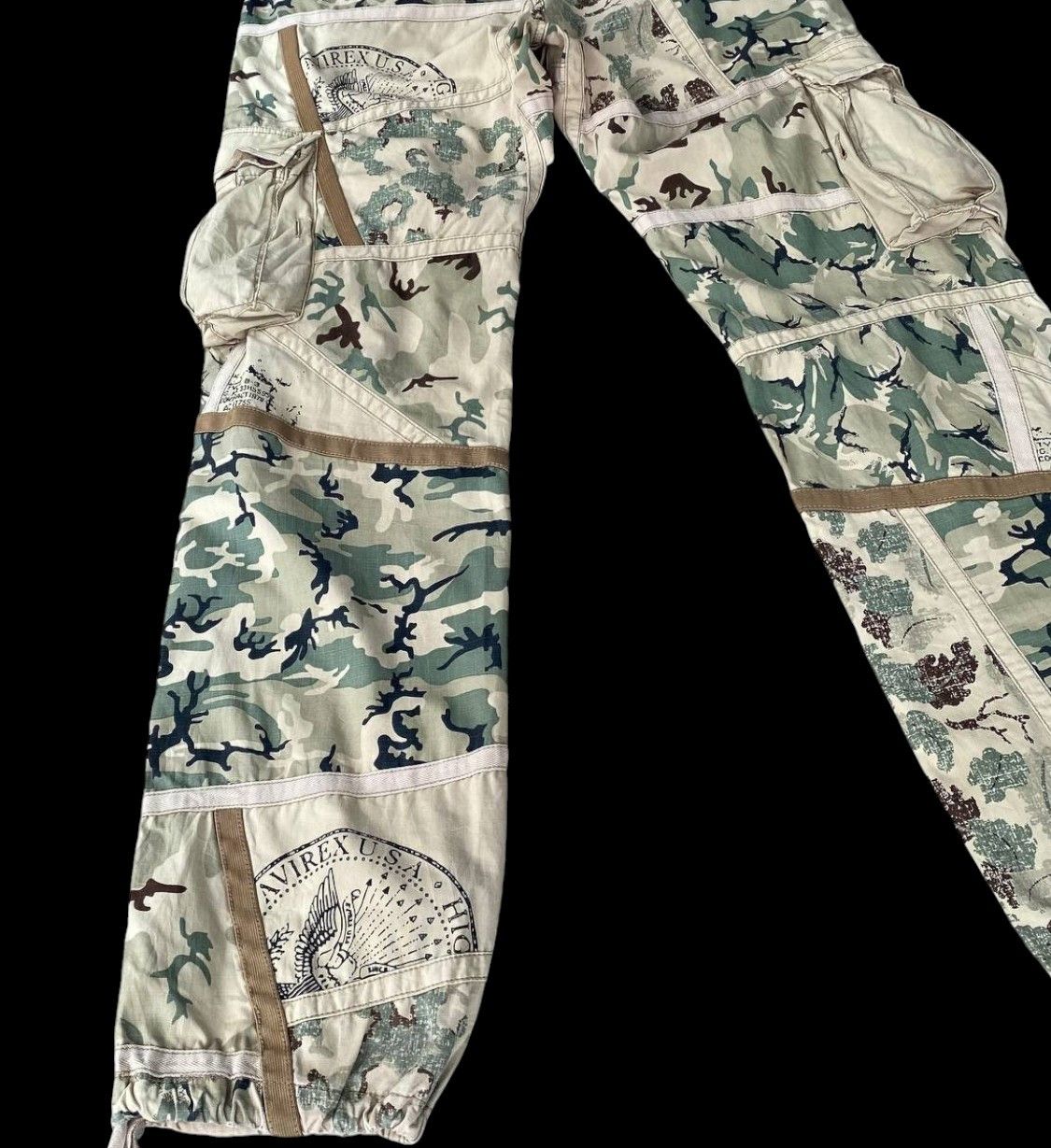 Avirex × Vintage RARE VINTAGE AVIREX CARGO PANELLED CAMO SPLIT DESIGN Size US 29 - 11 Thumbnail