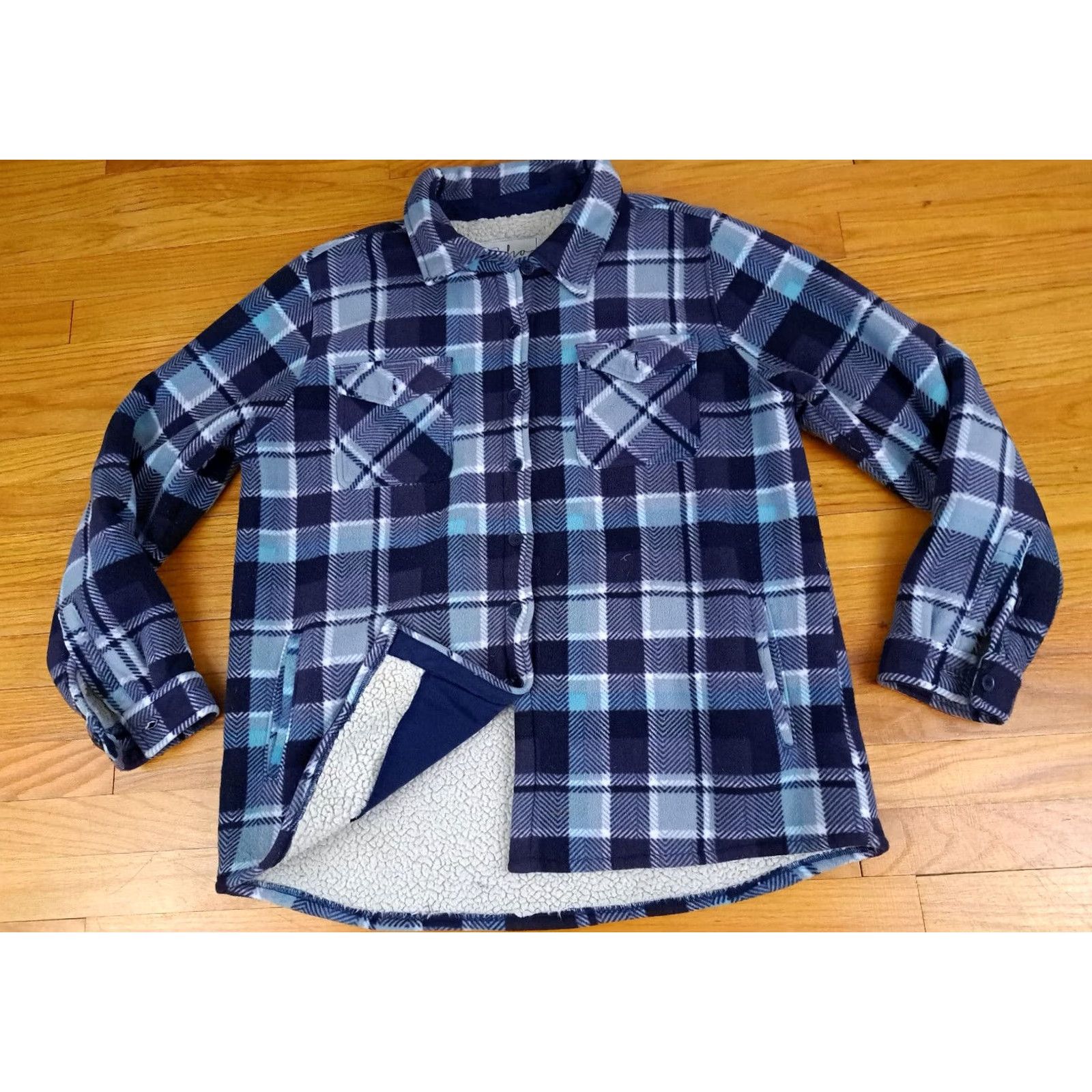 Vintage Soho Threads Plaid Shirt Button-Up Blue 2XL Long Sleeve Insulated Full Button Thick Outdoor Mens XXL Size US XXL / EU 58 / 5 - 3 Thumbnail