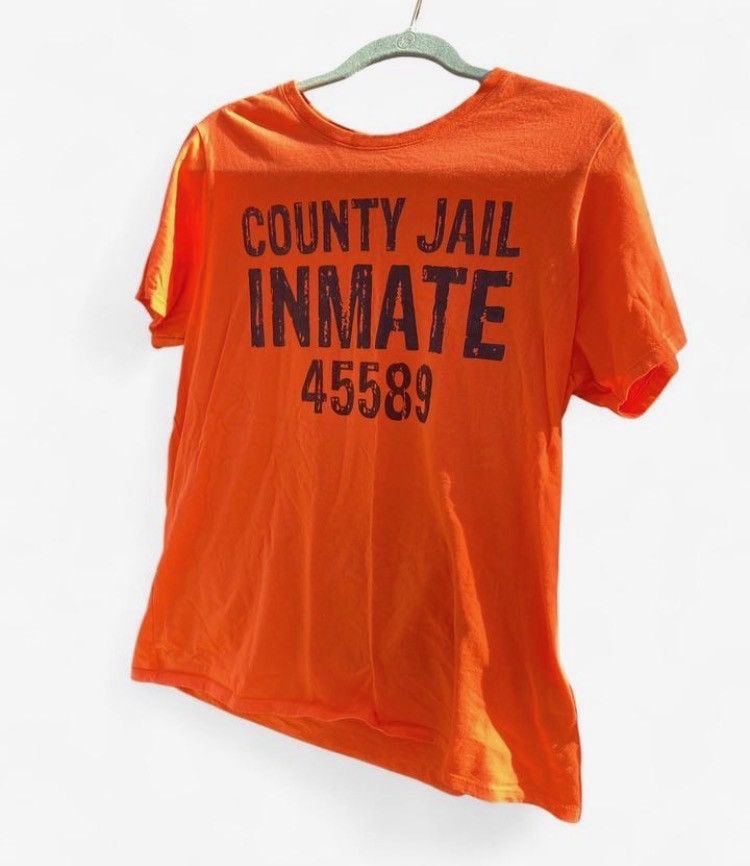 Port Authority Y2K County Jail Inmate 45589 Orange Tee M Size US XL / EU 56 / 4 - 4 Thumbnail