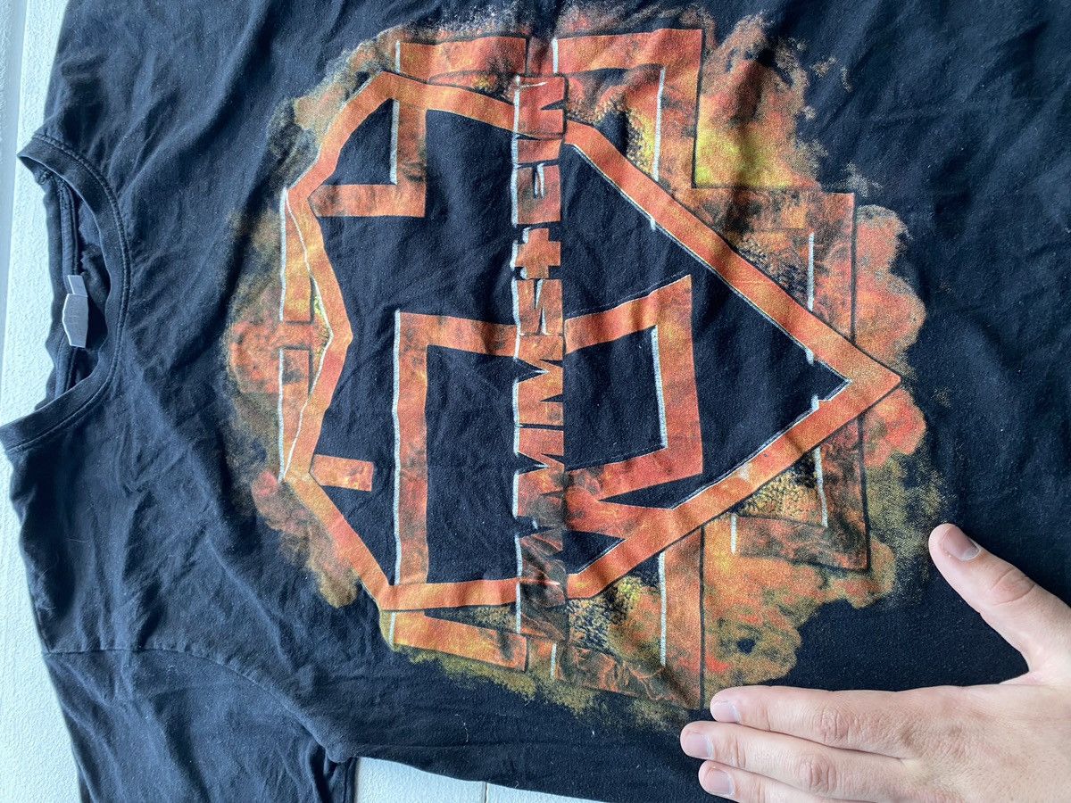 Band Tees × Vintage Vntg🔥00s Rammstein Flame Heart Band Tour Large Tee rare Size US L / EU 52-54 / 3 - 5 Thumbnail