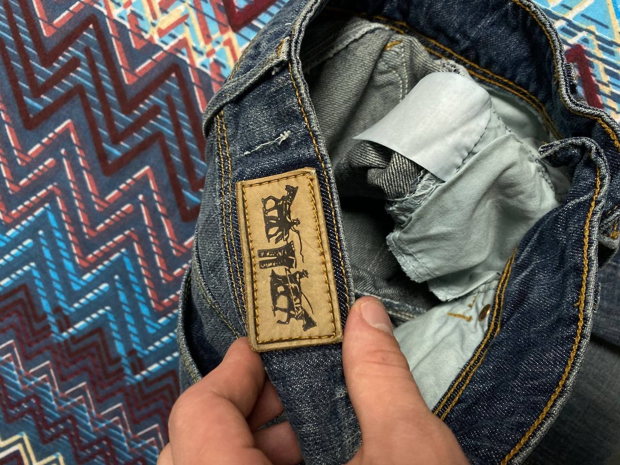 Levi's × Vintage Vintage Levi's 570 Faded Straight Denim Pants Size 25" / US 0 / IT 36 - 4 Thumbnail