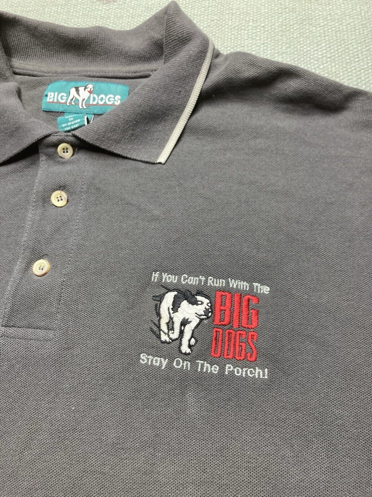 Big Dogs × Vintage big dogs polo shirt if you can’t run stay on the porch 3XL Size US XXL / EU 58 / 5 - 6 Thumbnail