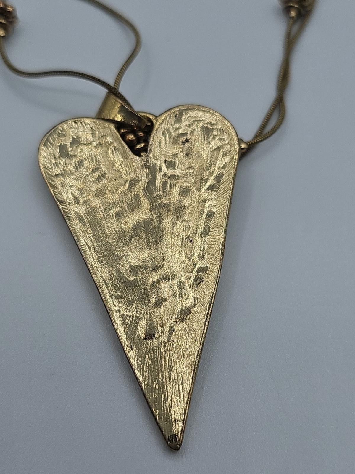 The Unbranded Brand Gold-tone Heart Charm Chain Necklace W/Bead Accents 14-17" Size ONE SIZE - 4 Thumbnail