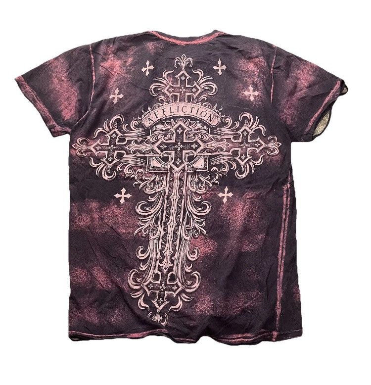 Affliction Y2K Affliction Faded Distressed Tee Shirt Size US XL / EU 56 / 4 - 3 Thumbnail