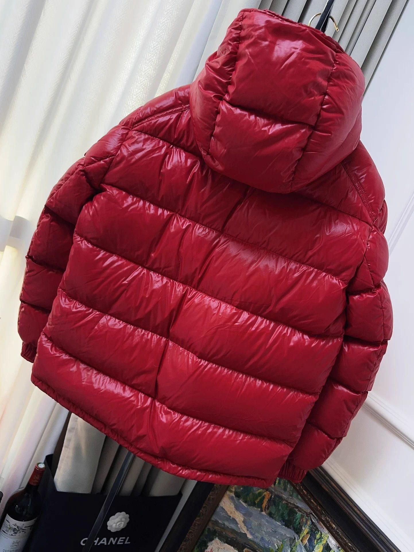Moncler Moncler Maire Red Shiny Hooded Down Jacket Size 1 Size S / US 4 / IT 40 - 2 Thumbnail