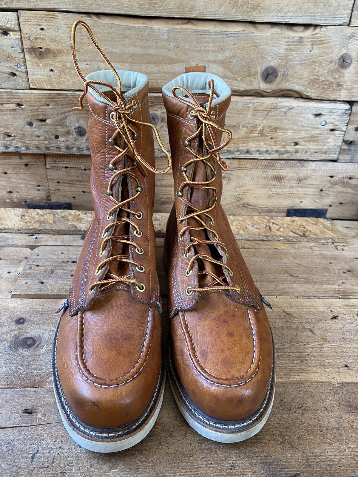 Thorogood Thorogood american heritage moc-toe brown leather boots12EE Size US 12 / EU 45 - 1 Thumbnail