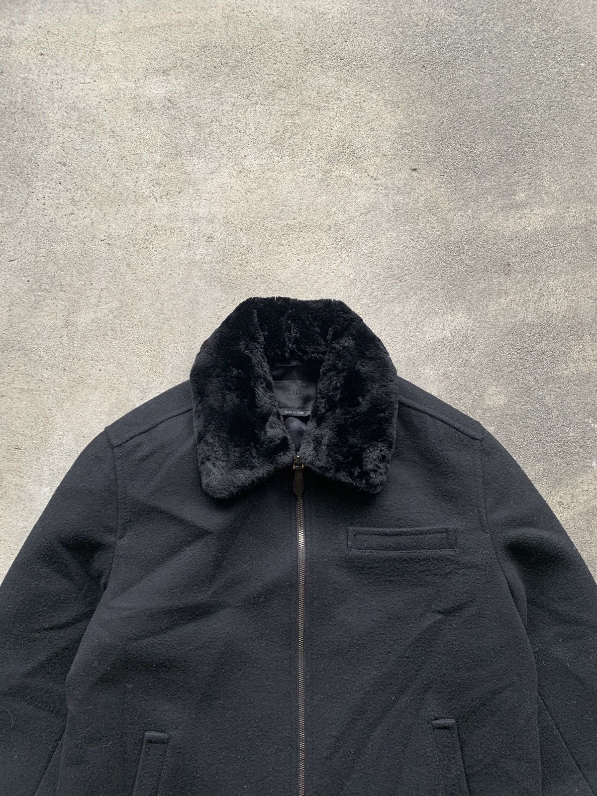 Designer × Prada Prada Nutria Fur and Wool Jacket Size US L / EU 52-54 / 3 - 2 Thumbnail