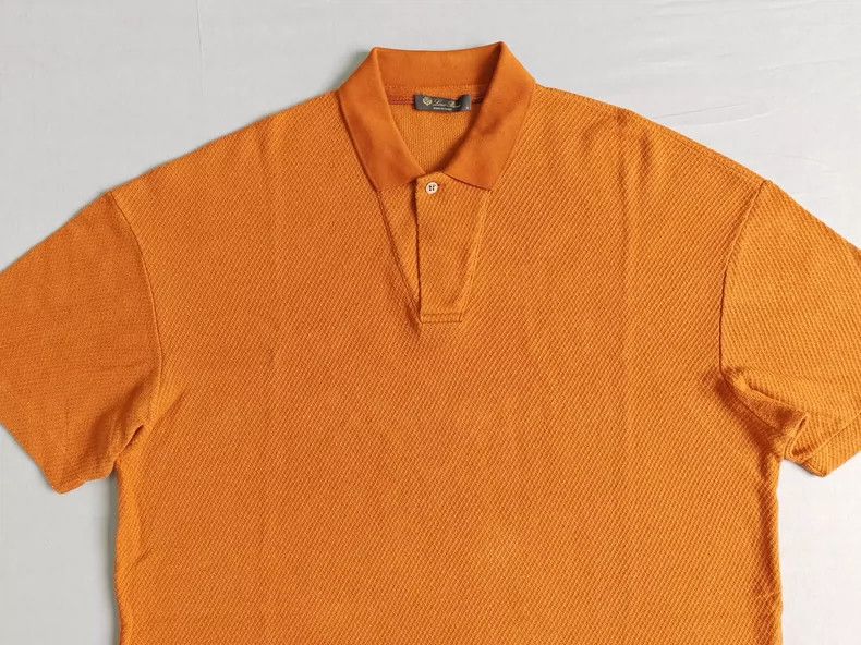 Loro Piana LORO PIANA Men's linen short-sleeve polo shirt Size US L / EU 52-54 / 3 - 3 Thumbnail