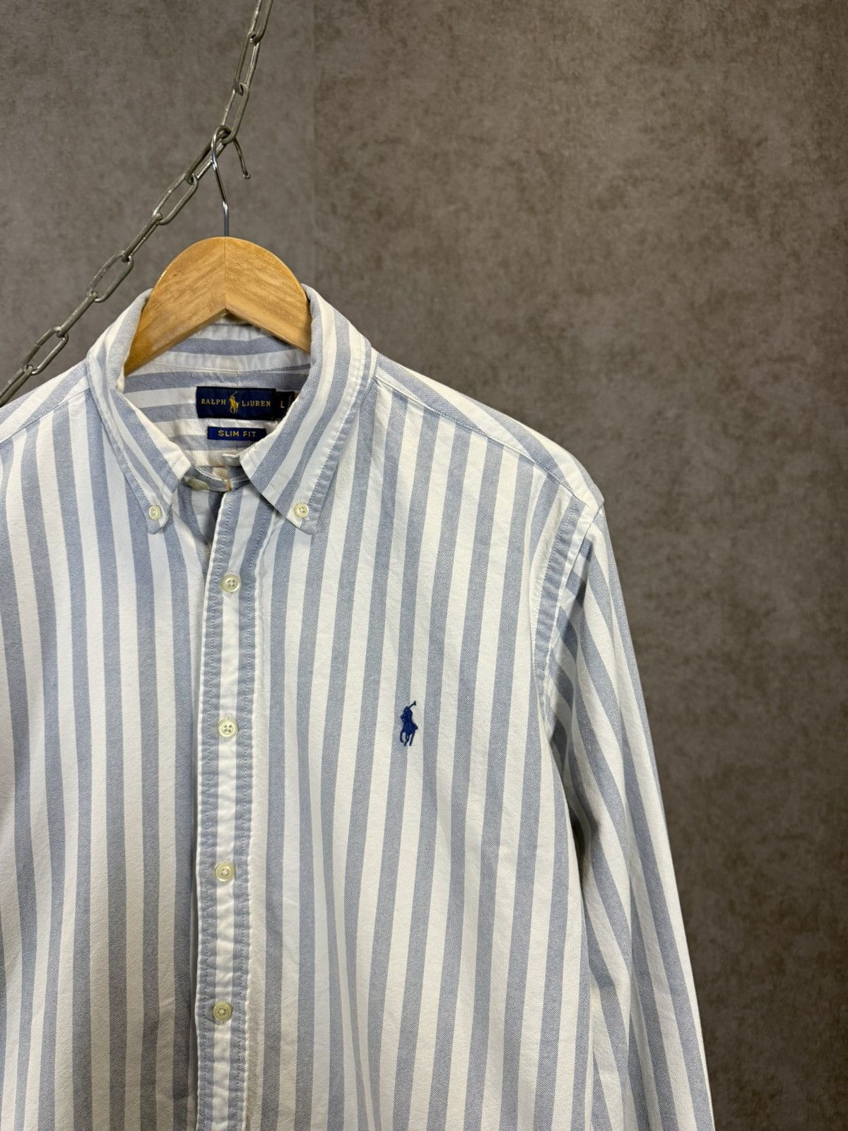 Polo Ralph Lauren Polo Ralph Lauren designer striped logo shirt Size US L / EU 52-54 / 3 - 2 Thumbnail
