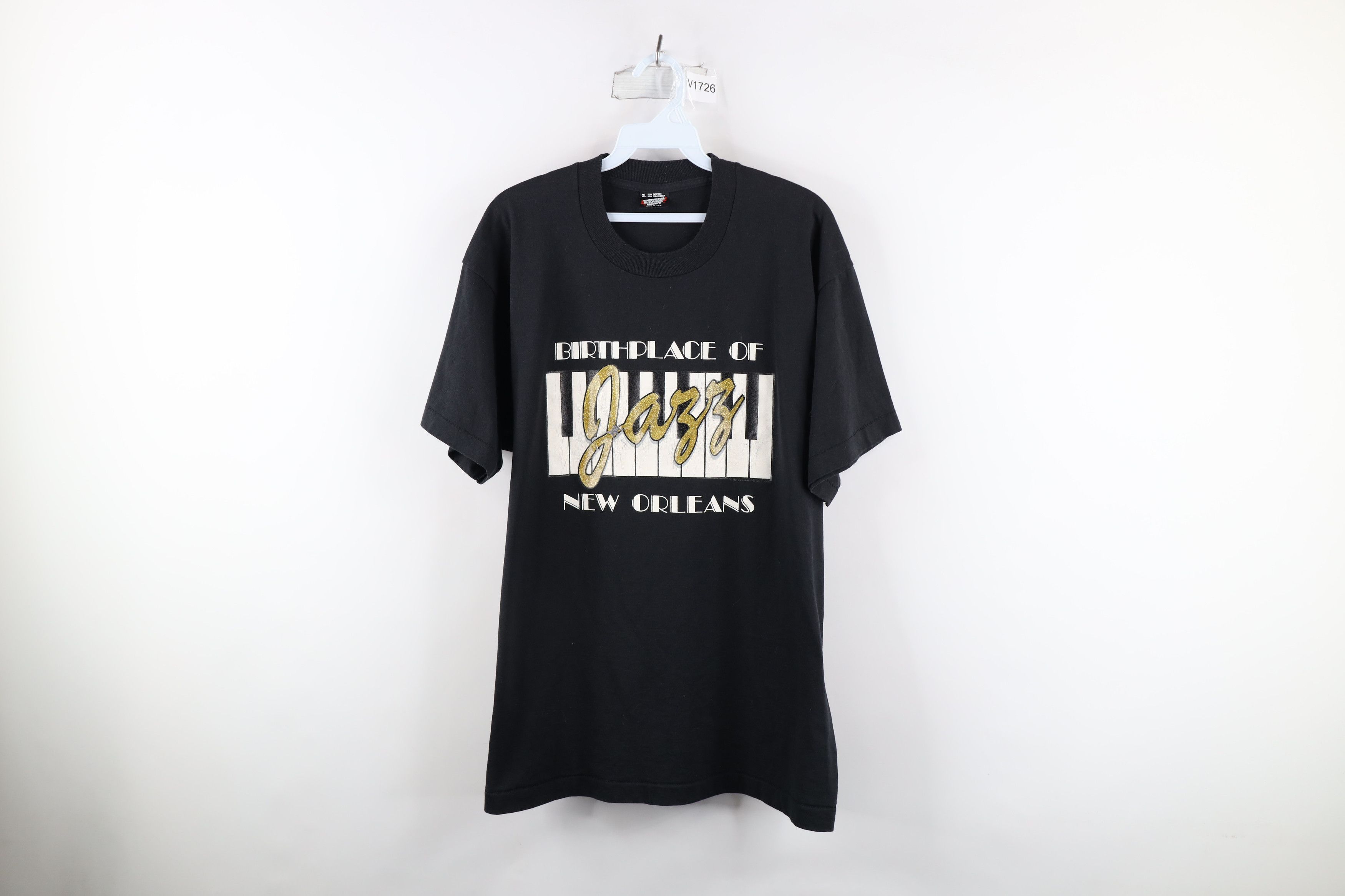 Vintage Vintage 90s Birthplace of Jazz Music New Orleans T-Shirt USA Size US XL / EU 56 / 4 - 1 Thumbnail