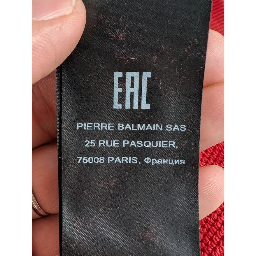 Balmain o1rshd1 Pullover Hoodie in Red Size US M / EU 48-50 / 2 - 14 Thumbnail