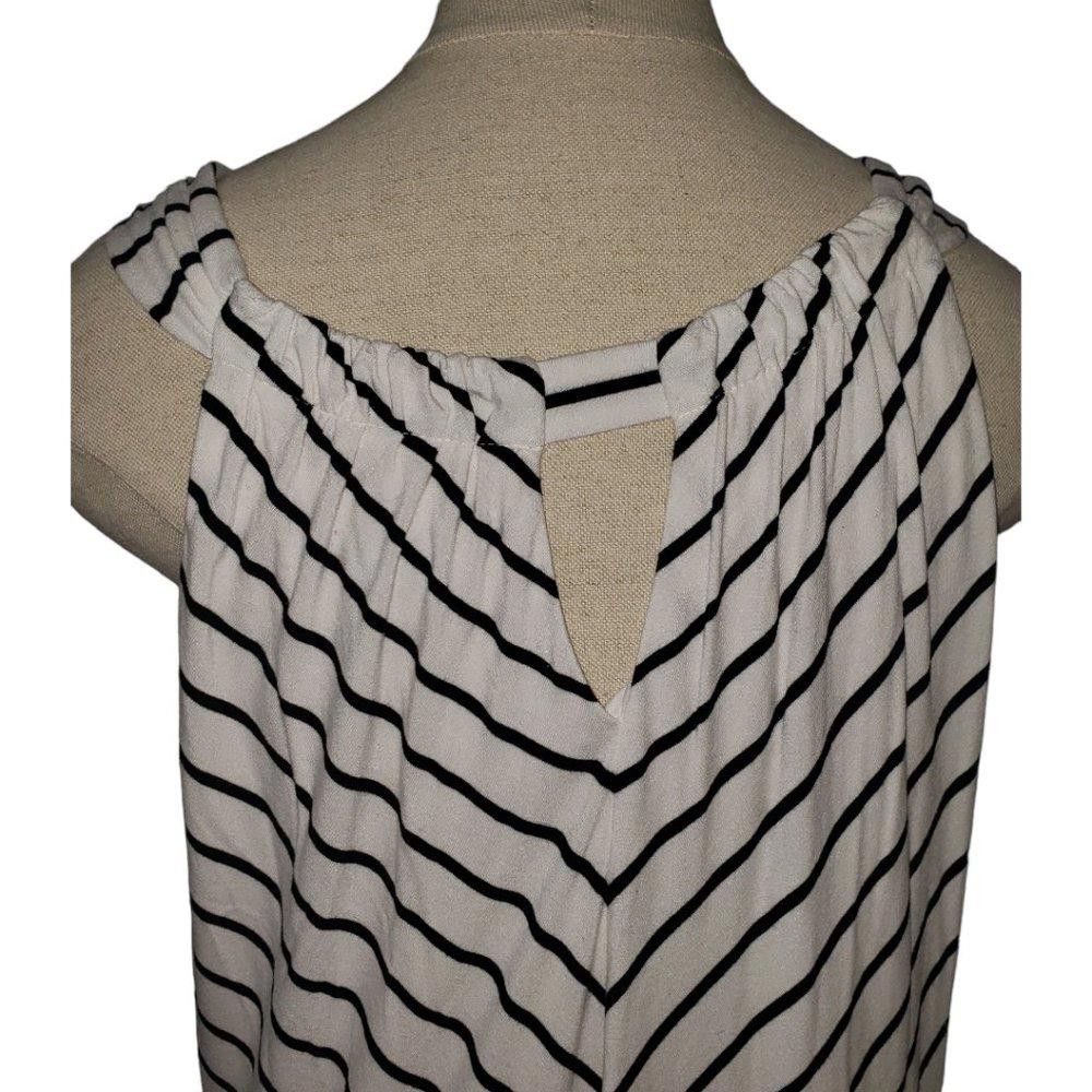 Chicos CT503 Chico's Sleeveless Black & White Maxi Dress 16/18 Size XXL / US 16-18 / IT 52-54 - 7 Thumbnail