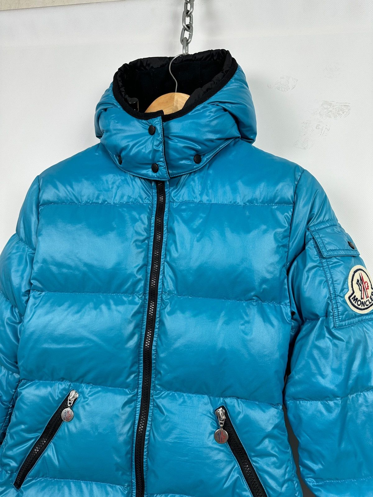 Moncler Moncler Badia Blue Hoodie Down Puffer Jacket Size M / US 6-8 / IT 42-44 - 5 Thumbnail