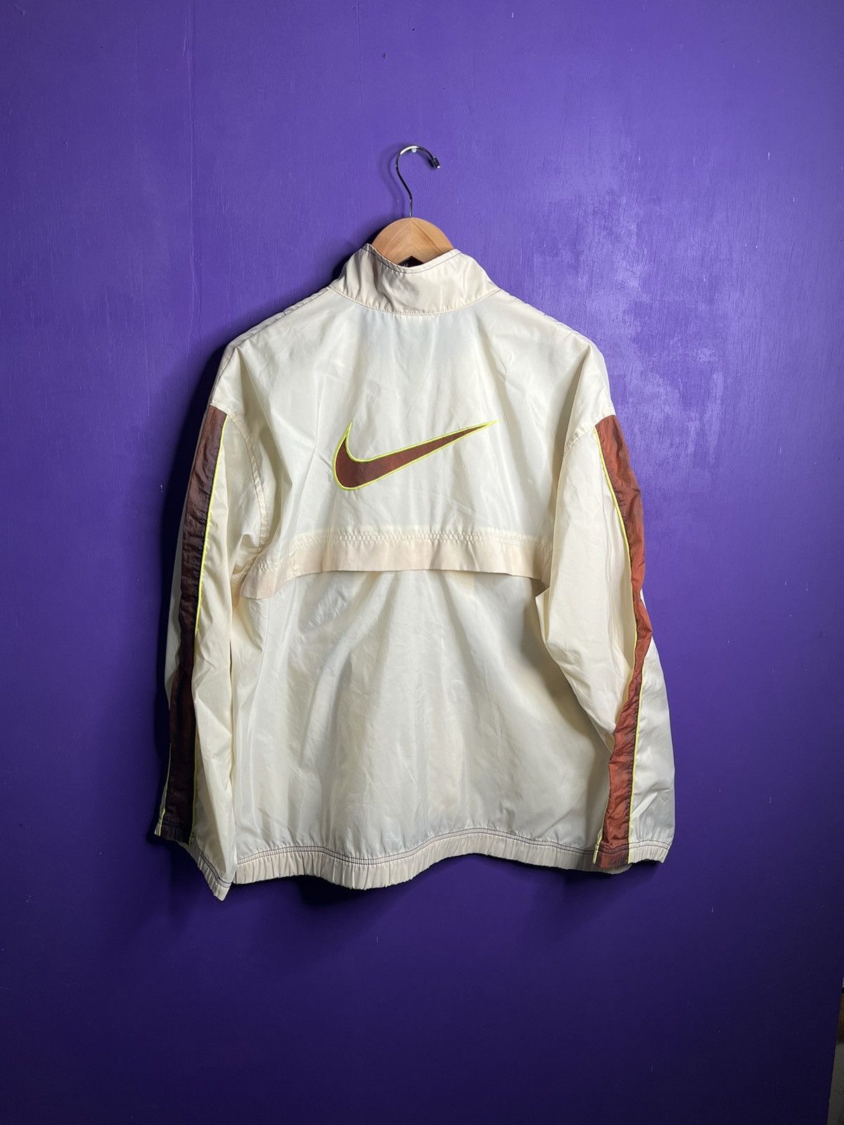 Nike × Vintage Vintage 90s Nike two tone windbreaker jacket Size US XL / EU 56 / 4 - 2 Thumbnail