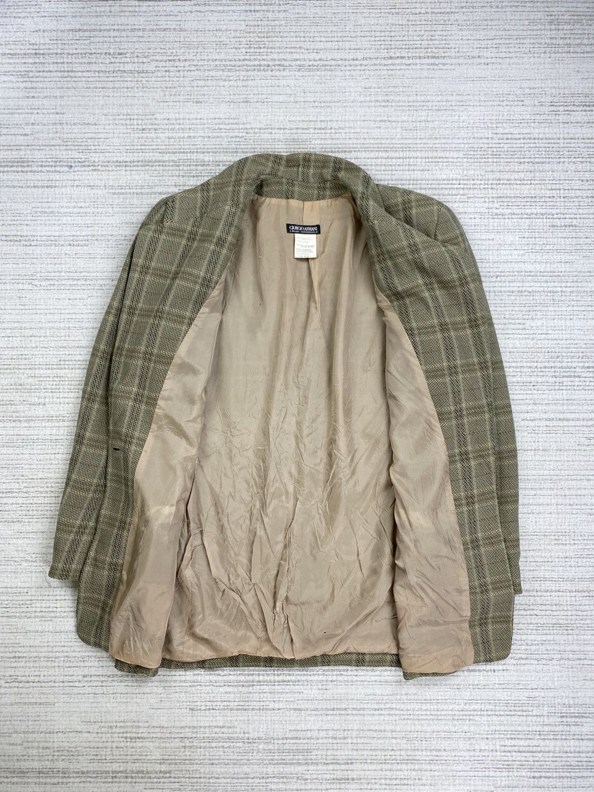 Giorgio Armani Vintage Giorgio Armani Plaid Pattern Double Breasted Blazer Size US M / EU 48-50 / 2 - 5 Thumbnail