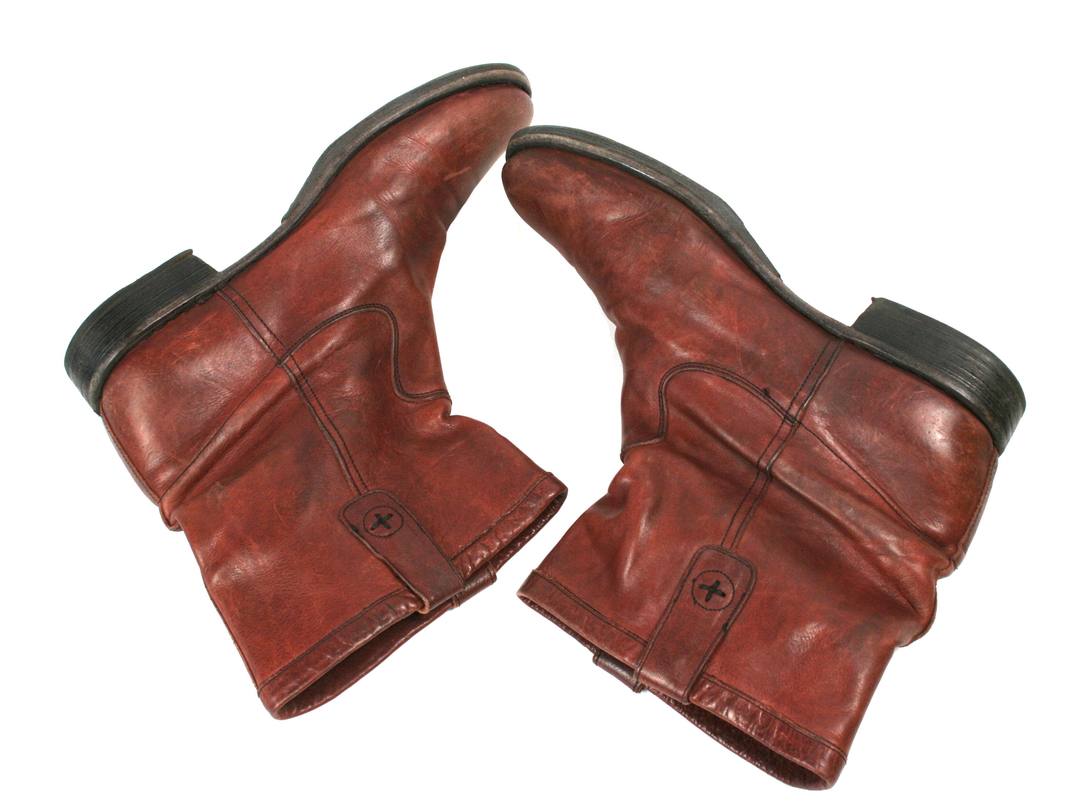 Fiorentini + Baker Biker Grunge Leather Ankle Boots Size US 7 / EU 40 - 7 Thumbnail