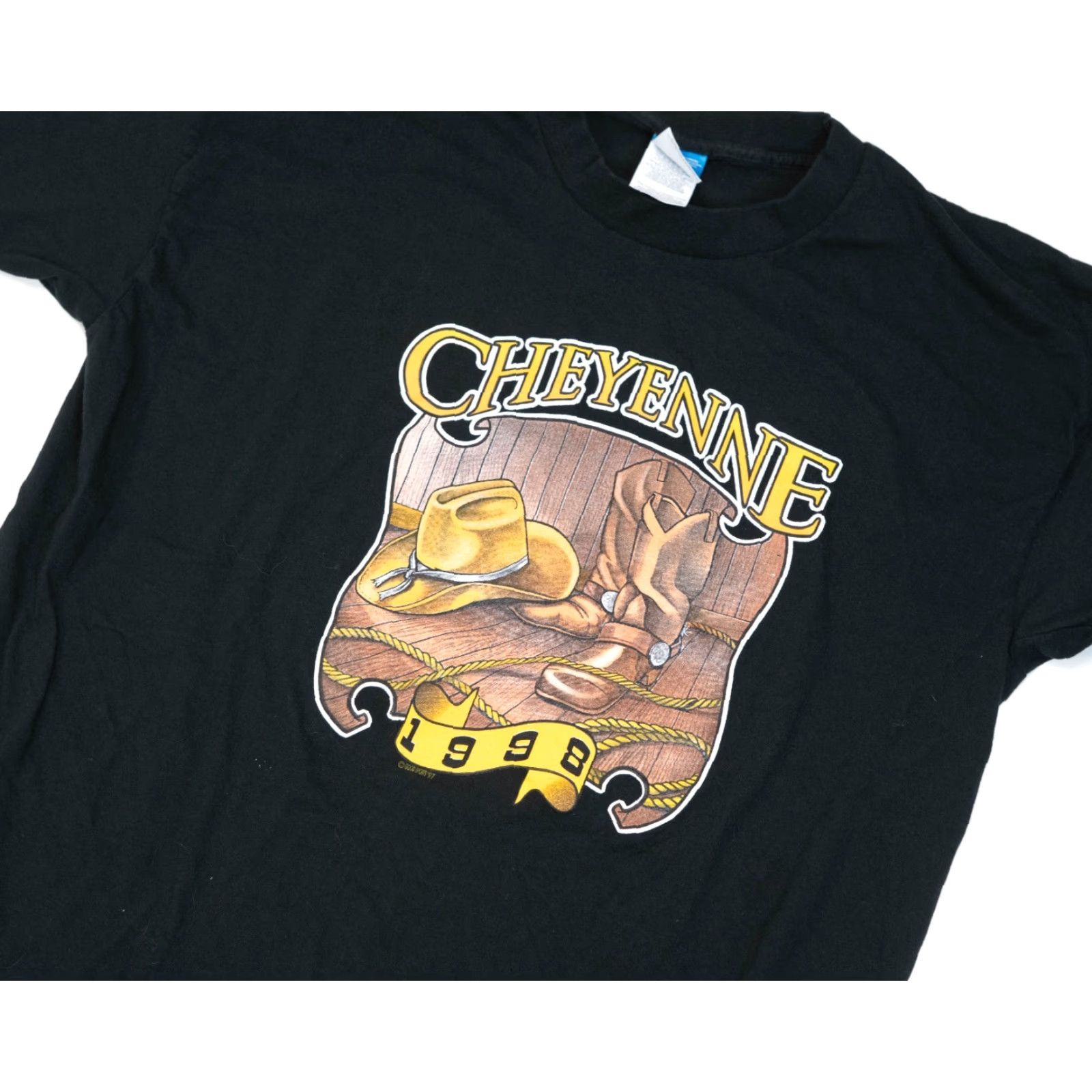 Fruit Of The Loom VINTAGE Cheyenne Frontier Days Shirt Mens XL Gray Annual Single Stitch 1998 Rodeo Size US XL / EU 56 / 4 - 3 Thumbnail
