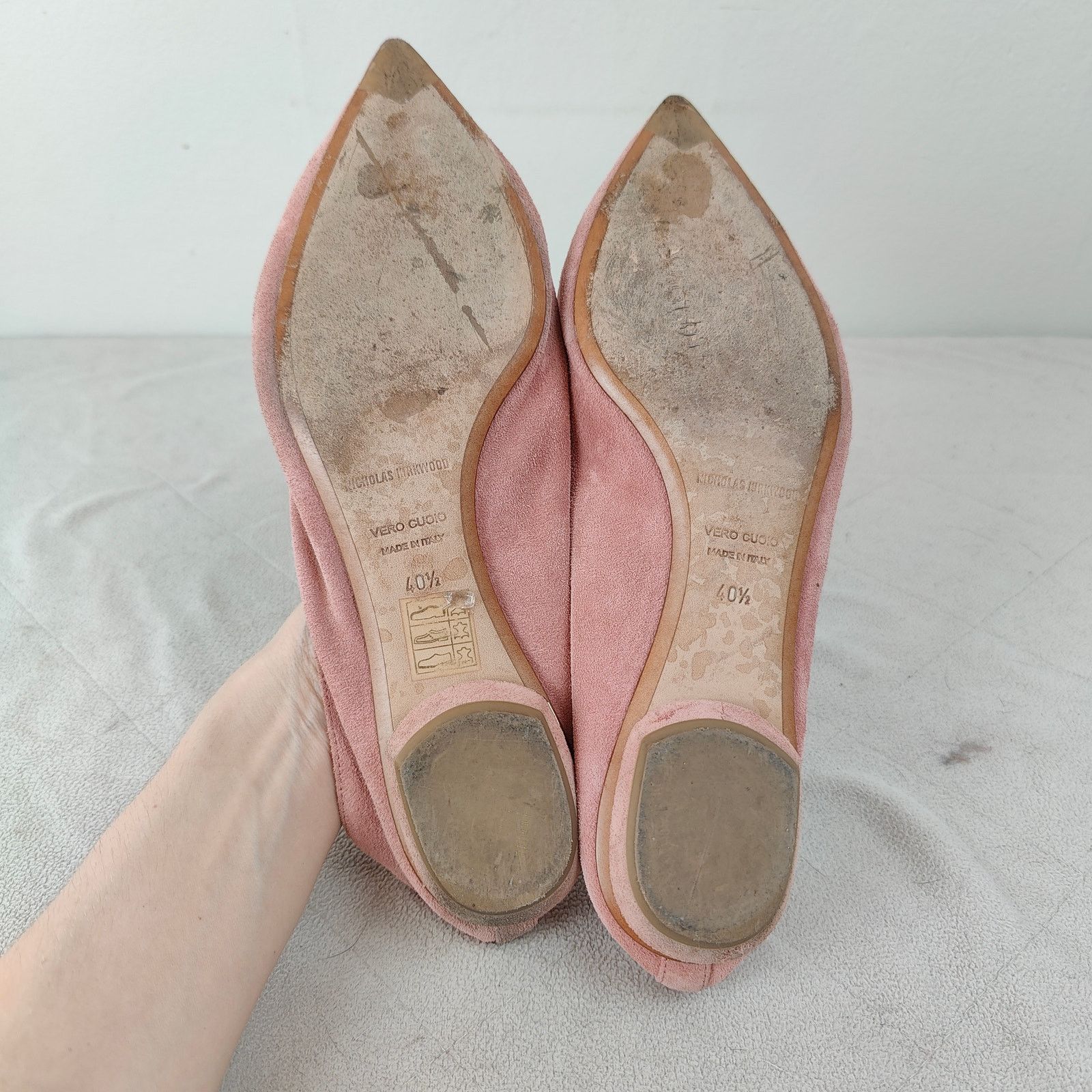 Other Nicholas Kirkwood Pink Suede Flats 40.5 10.5 Pointed Toe Size US 10.5 / IT 40.5 - 8 Thumbnail