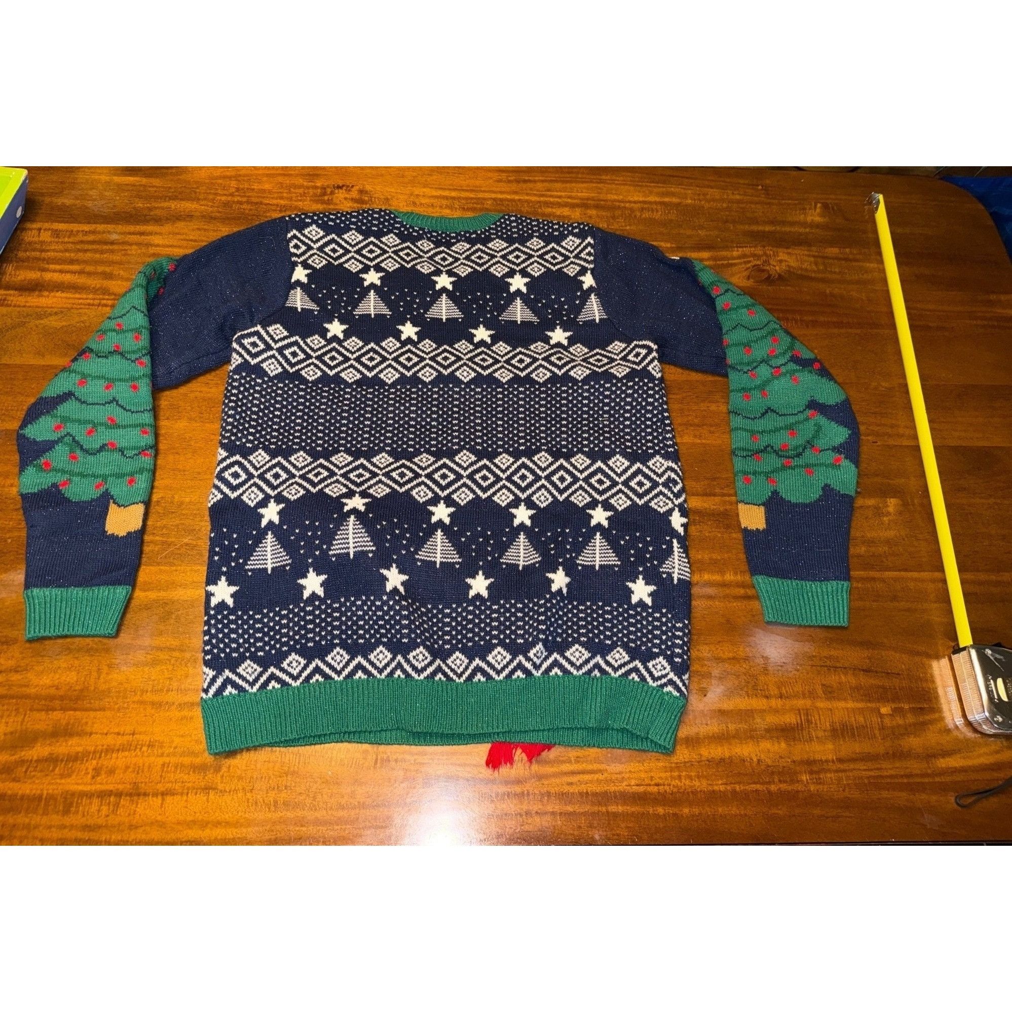 Other Ugly Christmas Sweater Cow Holiday Knit Pullover With Lights Size L / US 10 / IT 46 - 2 Thumbnail