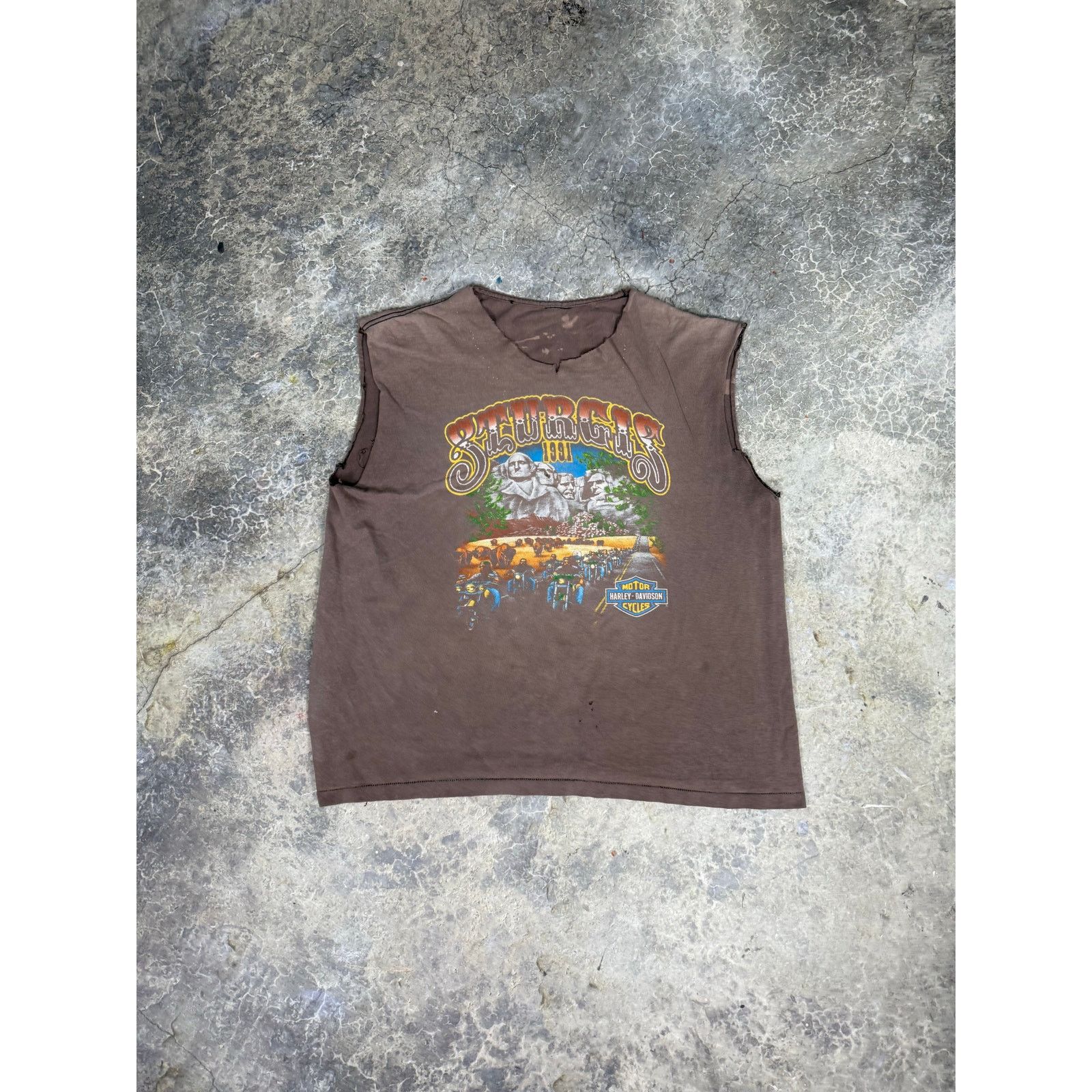 Harley Davidson Thrashed Harley 90s cutoff Size US XL / EU 56 / 4 - 2 Thumbnail