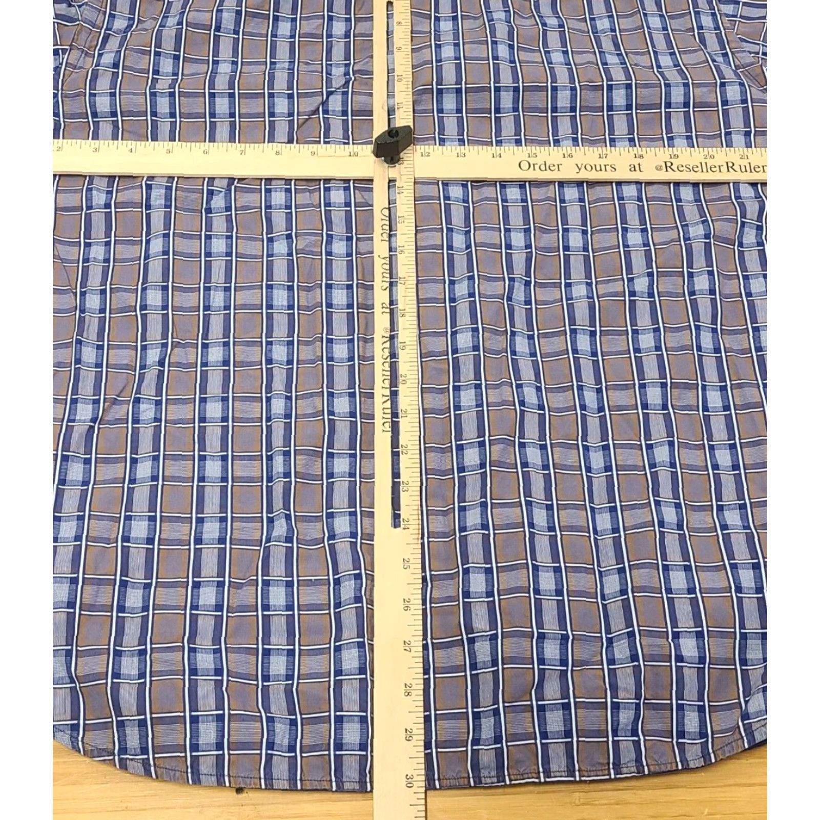 Luchiano Visconti Luchiano Visconti Shirt Long Sleeve Button-Up Plaid Brown Blue Mens L Regular Multicolor Modern Classic Mens Size US L / EU 52-54 / 3 - 8 Thumbnail