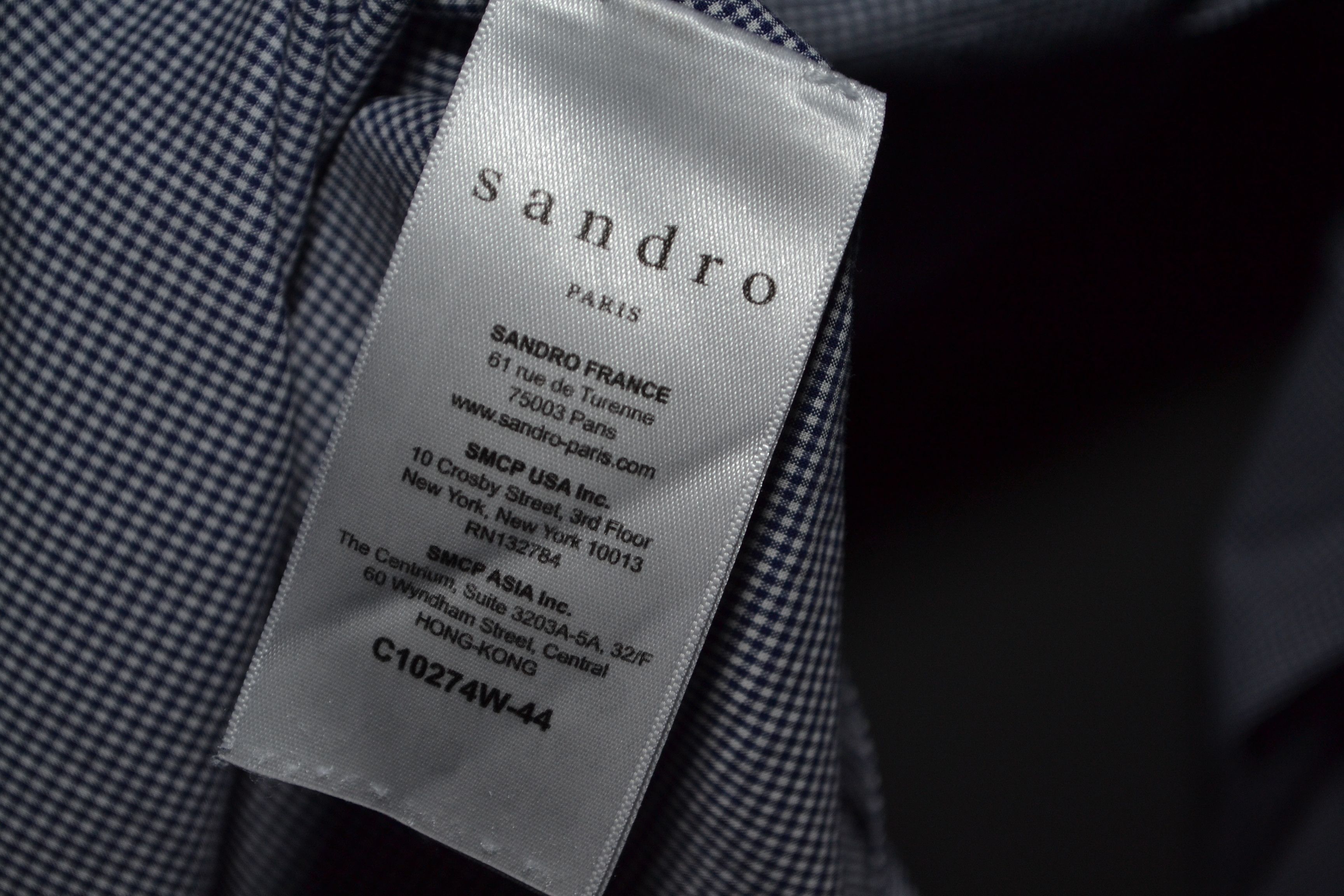 Sandro Sandro Paris 38 size Check Shirt XS Size US XXS / EU 40 - 4 Thumbnail