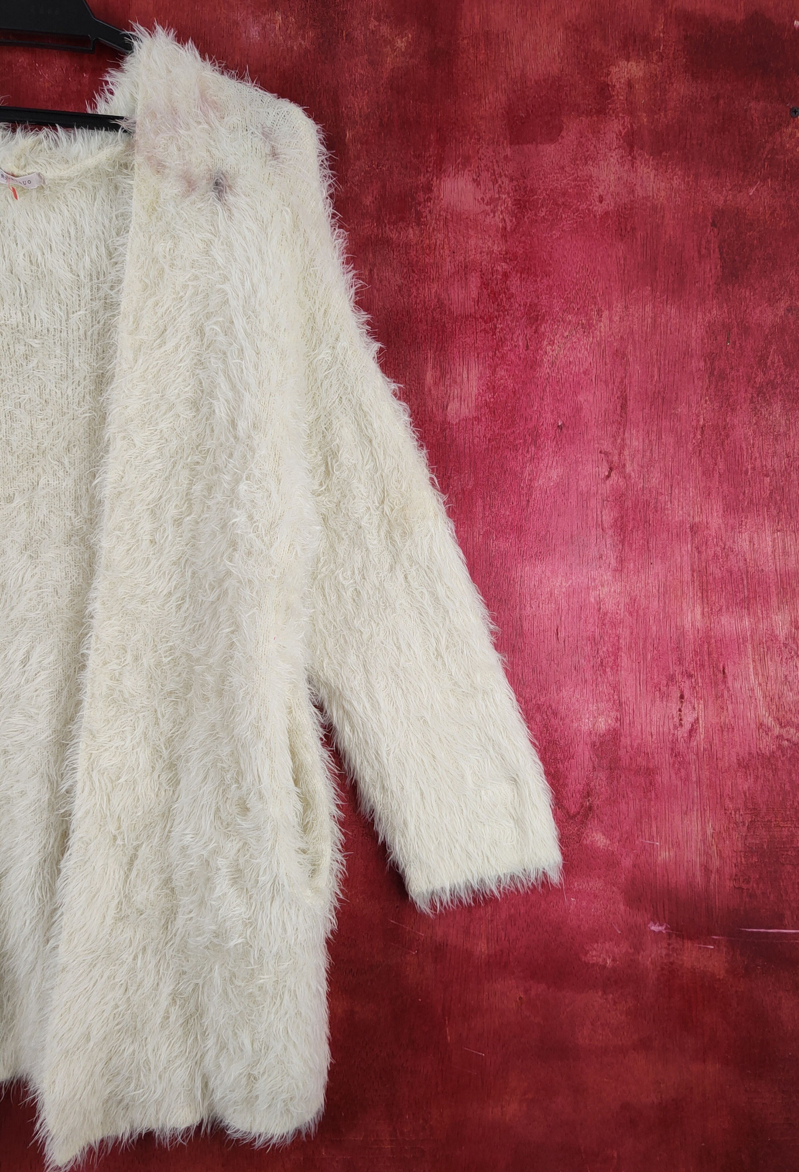 Homespun Knitwear Mercuryduo Cream Fur Mohair Knitwear Cardigan #2011 Size M / US 6-8 / IT 42-44 - 5 Thumbnail