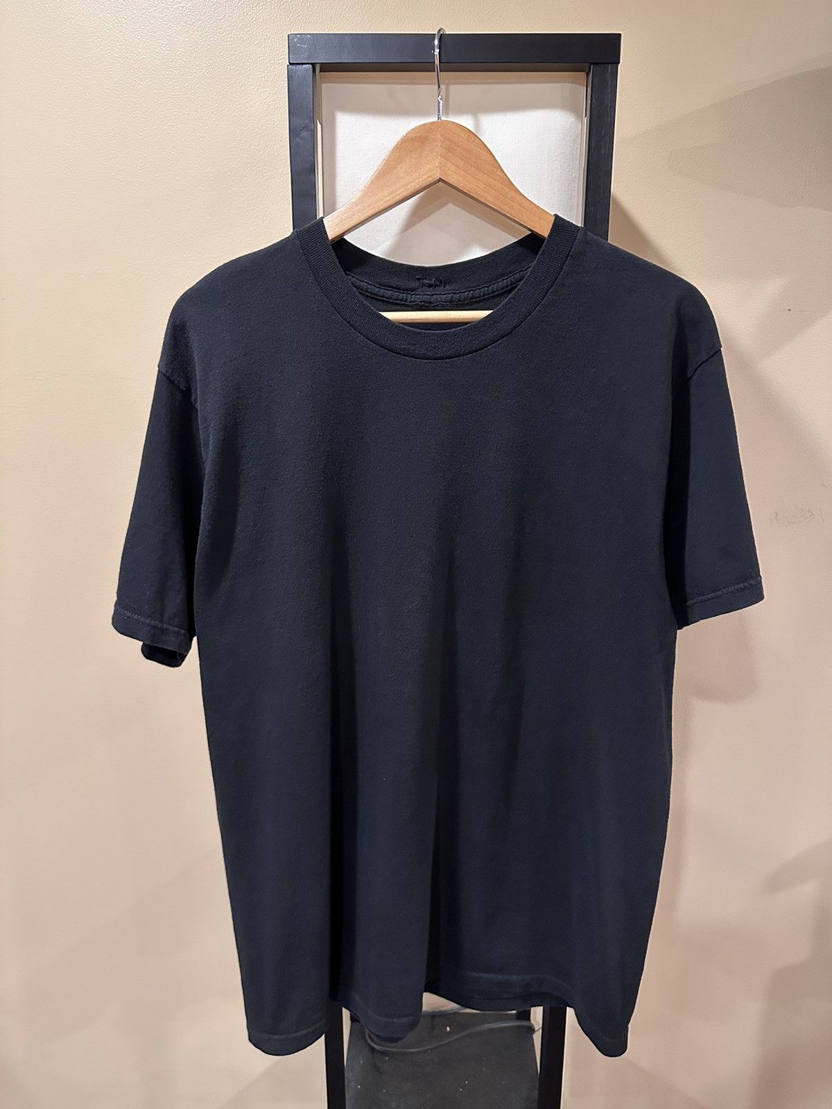 StraightFaded × Vintage Vintage Blank Black Late 90s Tee Size US L / EU 52-54 / 3 - 1 Thumbnail