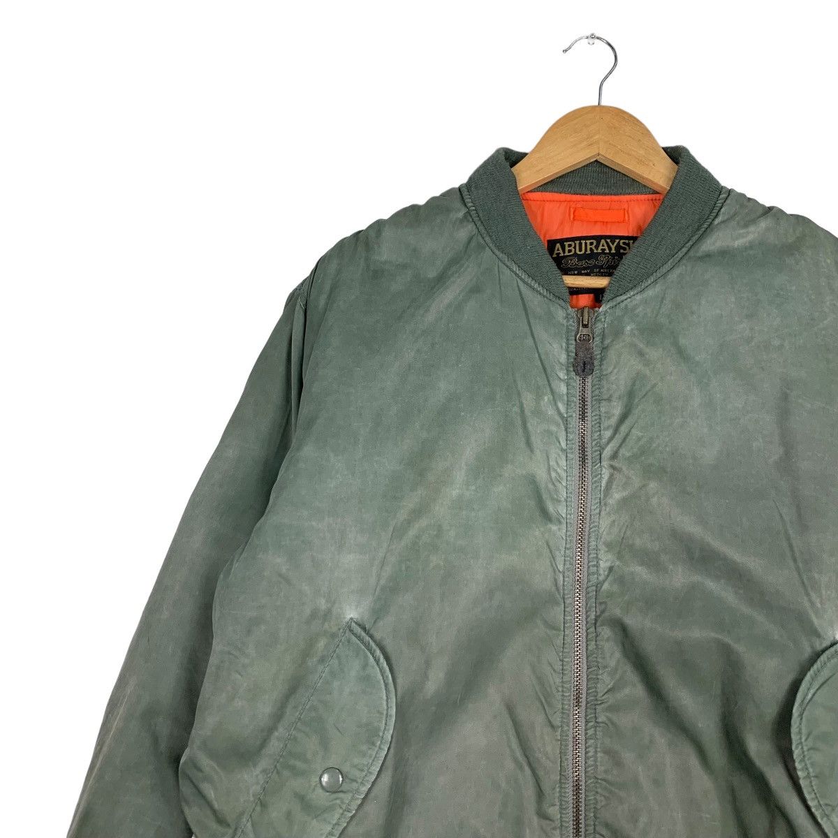 Japanese Brand ABURAYSIA Green Bomber Jacket #1024-C46 Size US L / EU 52-54 / 3 - 6 Thumbnail