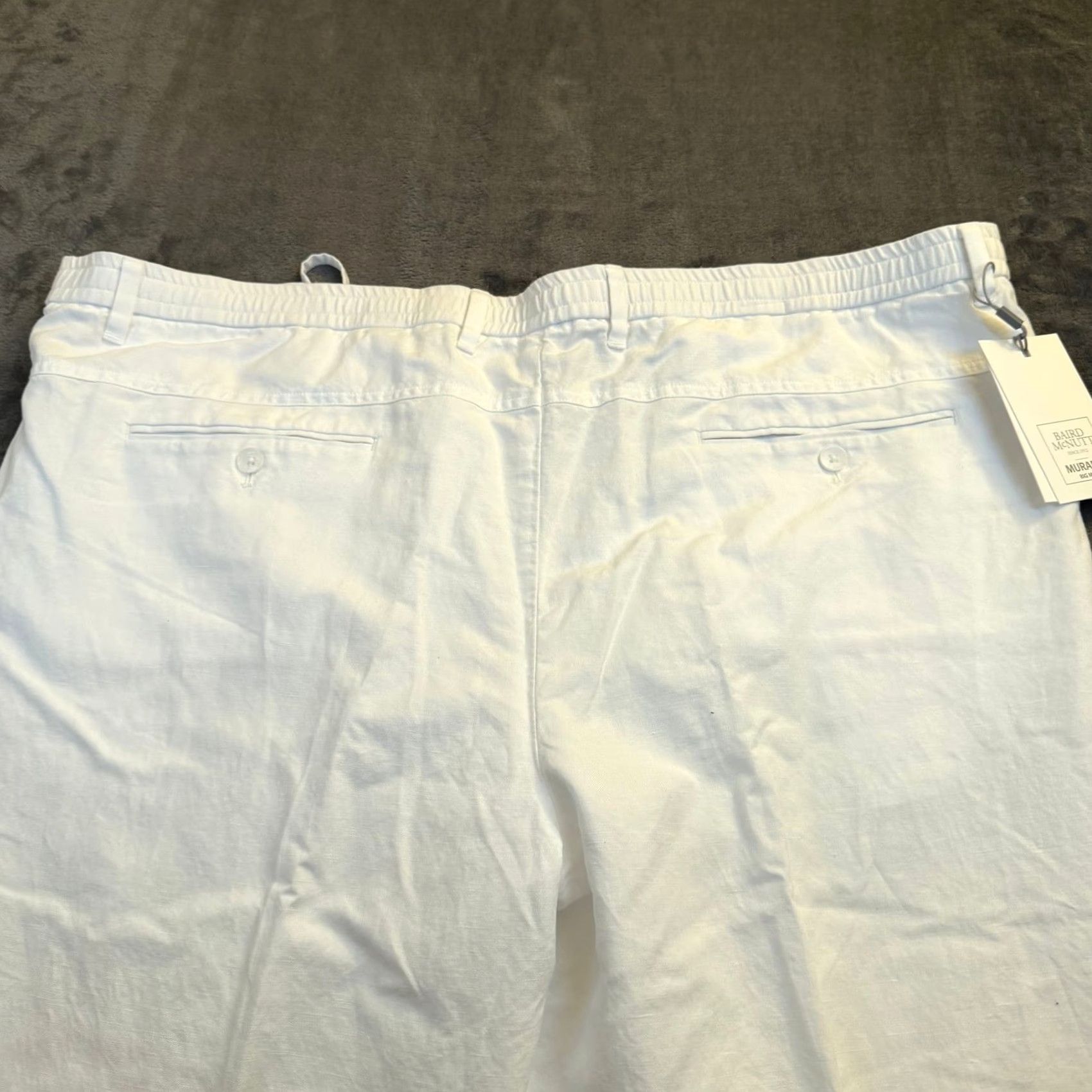 Murano Baird McNutt Murano Linen Blend Pants Mens 46x30" Classic Fit White NWT Size US 30 / EU 46 - 4 Thumbnail