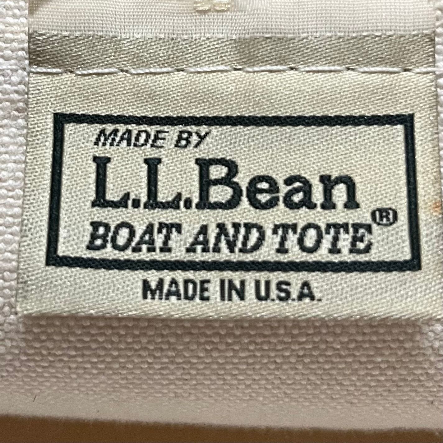 L.L. Bean Vintage L.L. Bean Boat and Tote Bag 23 Inch Canvas Navy Trim Size ONE SIZE - 3 Thumbnail