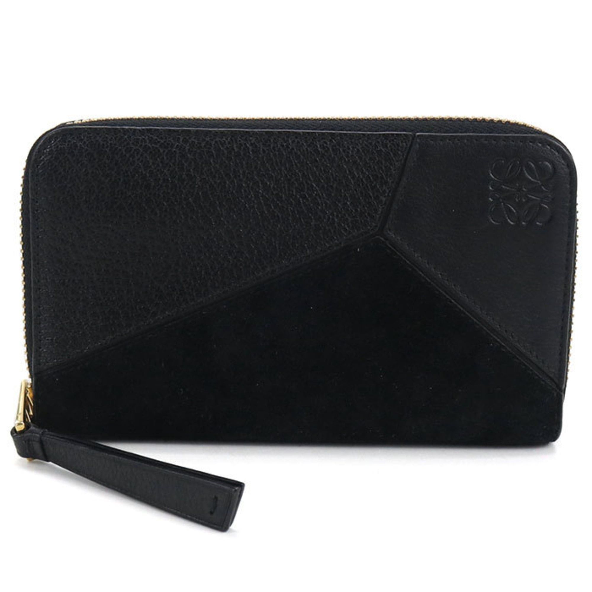 Loewe LOEWE Puzzle Women's Round Zip Wallet in Black Size ONE SIZE - 1 Thumbnail