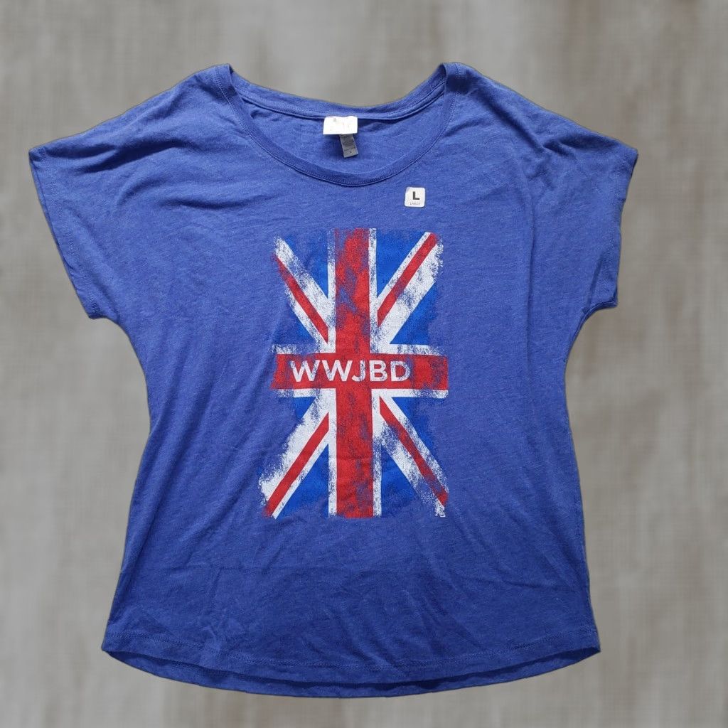 Vintage WWJBD What Would Jimmy Buffett Signature Band T Shirt Women's L Blue Shirt Girls Size L / US 10 / IT 46 - 1 Thumbnail