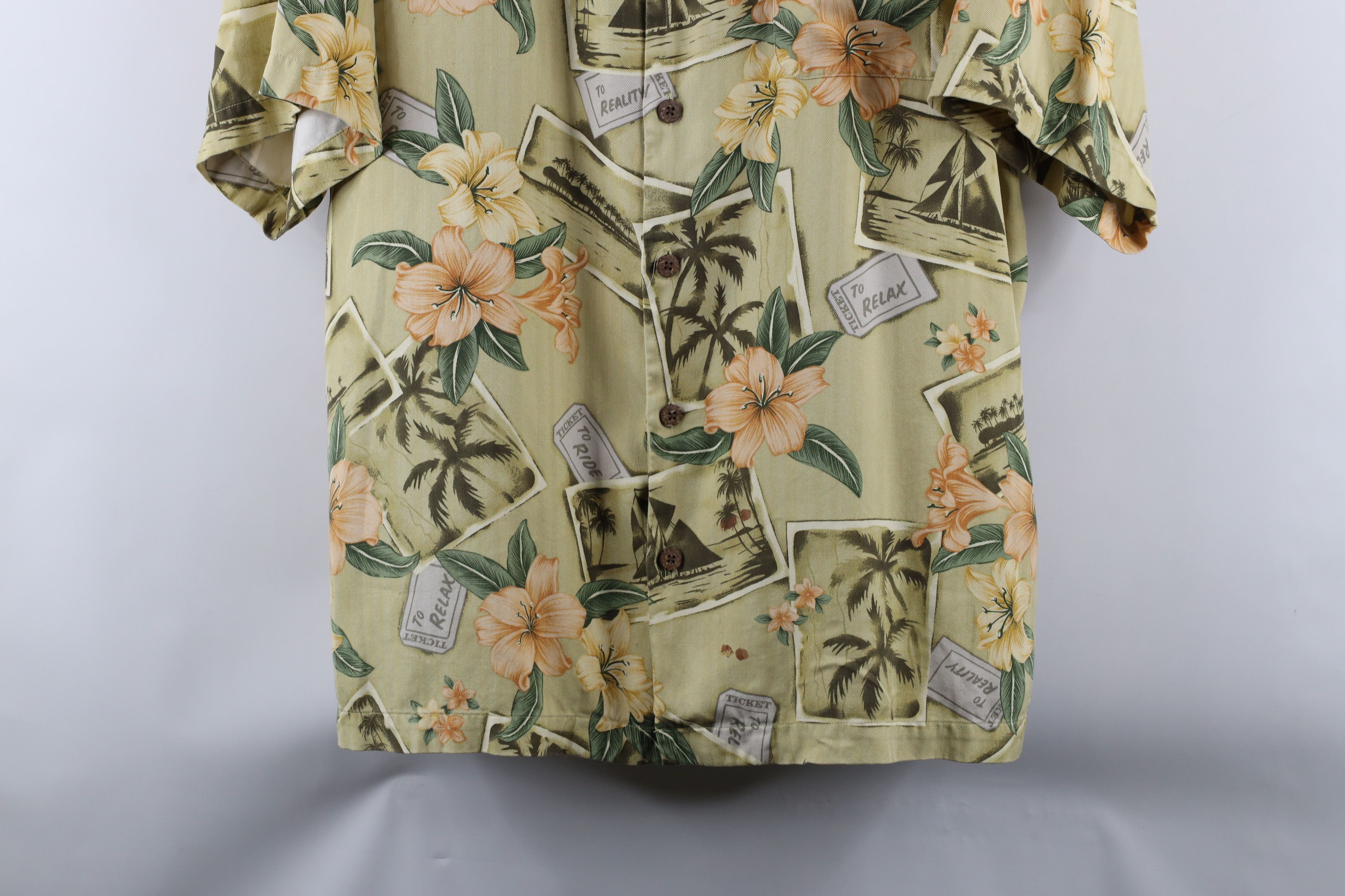 Tommy Bahama × Vintage Vintage Tommy Bahama Relax Looped Collar Button Shirt Size US L / EU 52-54 / 3 - 3 Thumbnail