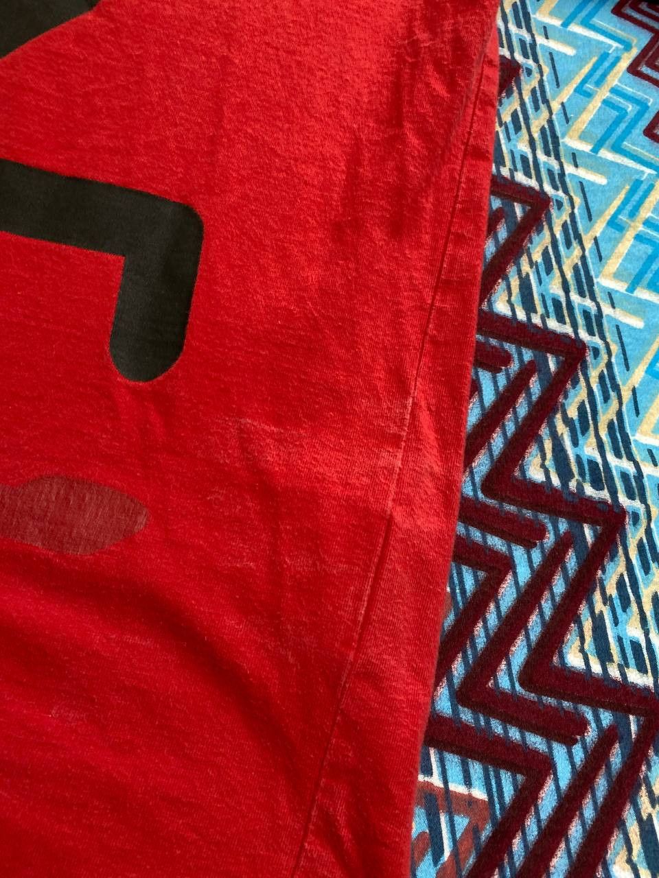 Nike Streetwear red T-Shirt Nike logo print Crazy Y2K Vintage Size US M / EU 48-50 / 2 - 11 Thumbnail