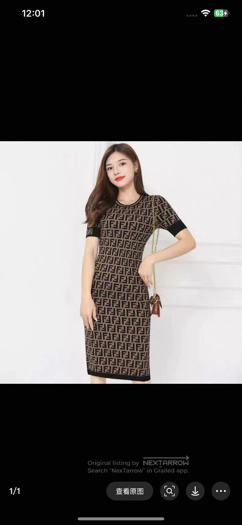 Fendi Fendi Monogram Printed Dress Size XS / US 0-2 / IT 36-38 - 8 Thumbnail