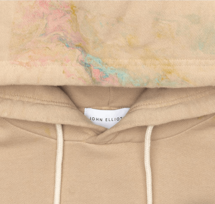 John Elliott Beach Hooded Sweatshirt CARNIVAL TAN Medium