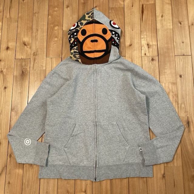 Bape BAPE CAMO Milo Shark Full Zip Hoodie a bathing ape Size US XL / EU 56 / 4 - 1 Thumbnail