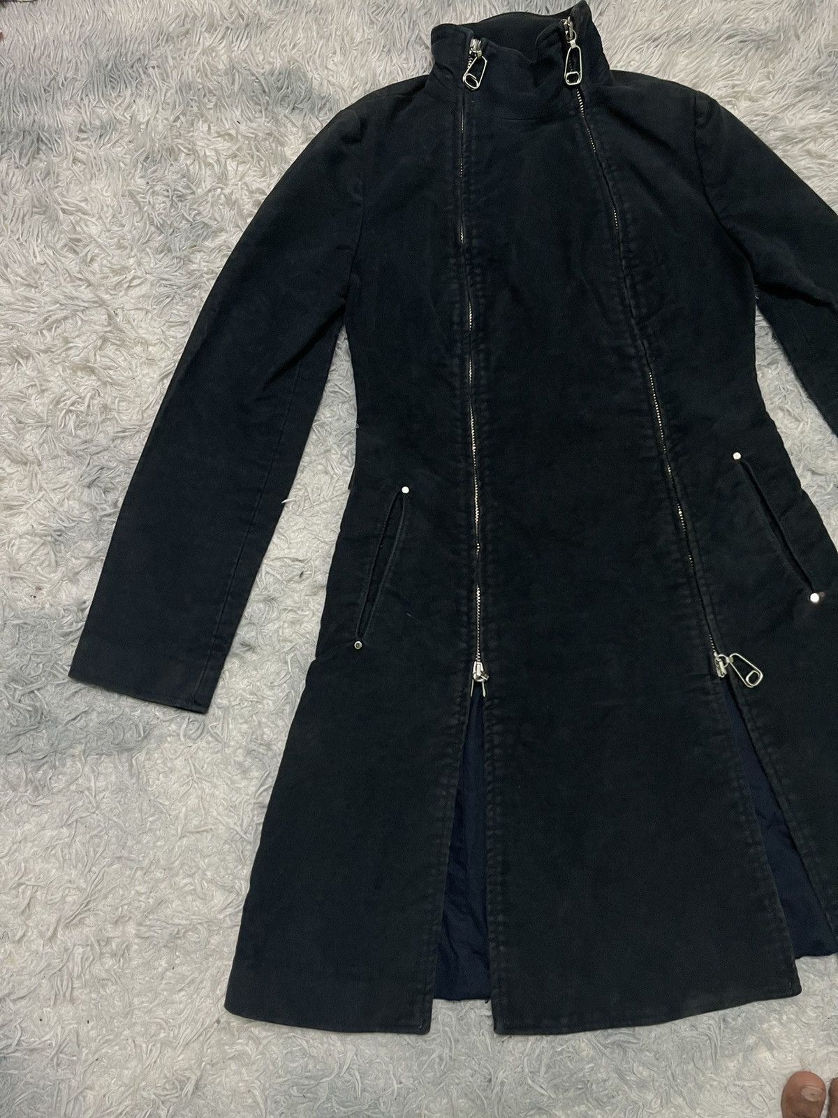 RARE MOSCHINO JEANS MULTI ZIPPER LONG JACKET