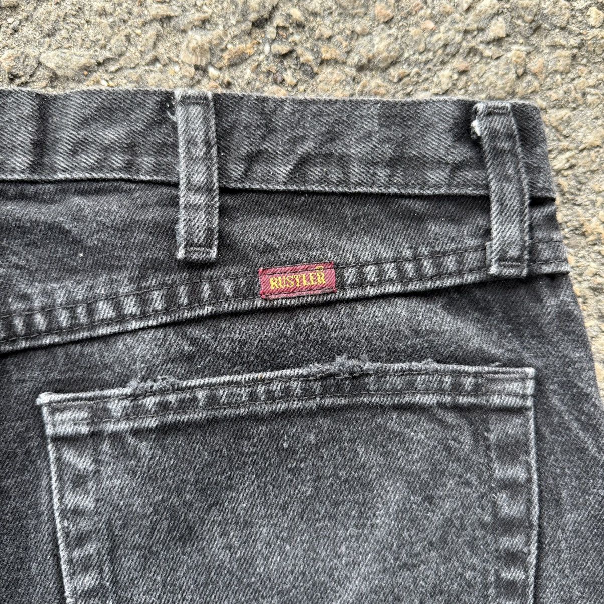 Rustler Vintage rustler black rippep Jean denim pants Size US 36 / EU 52 - 13 Thumbnail