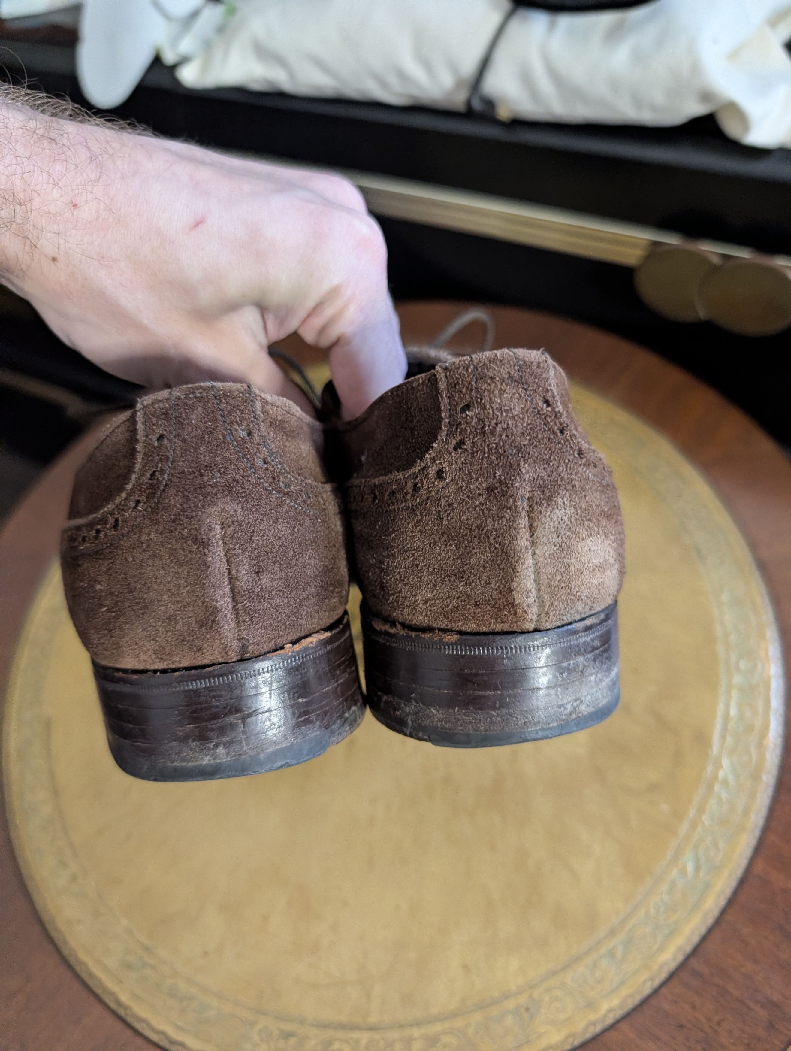 Knightsbridge ALAN MCAFEE Brown suede leather brogues England 8.5 Size US 8.5 / EU 41-42 - 6 Thumbnail
