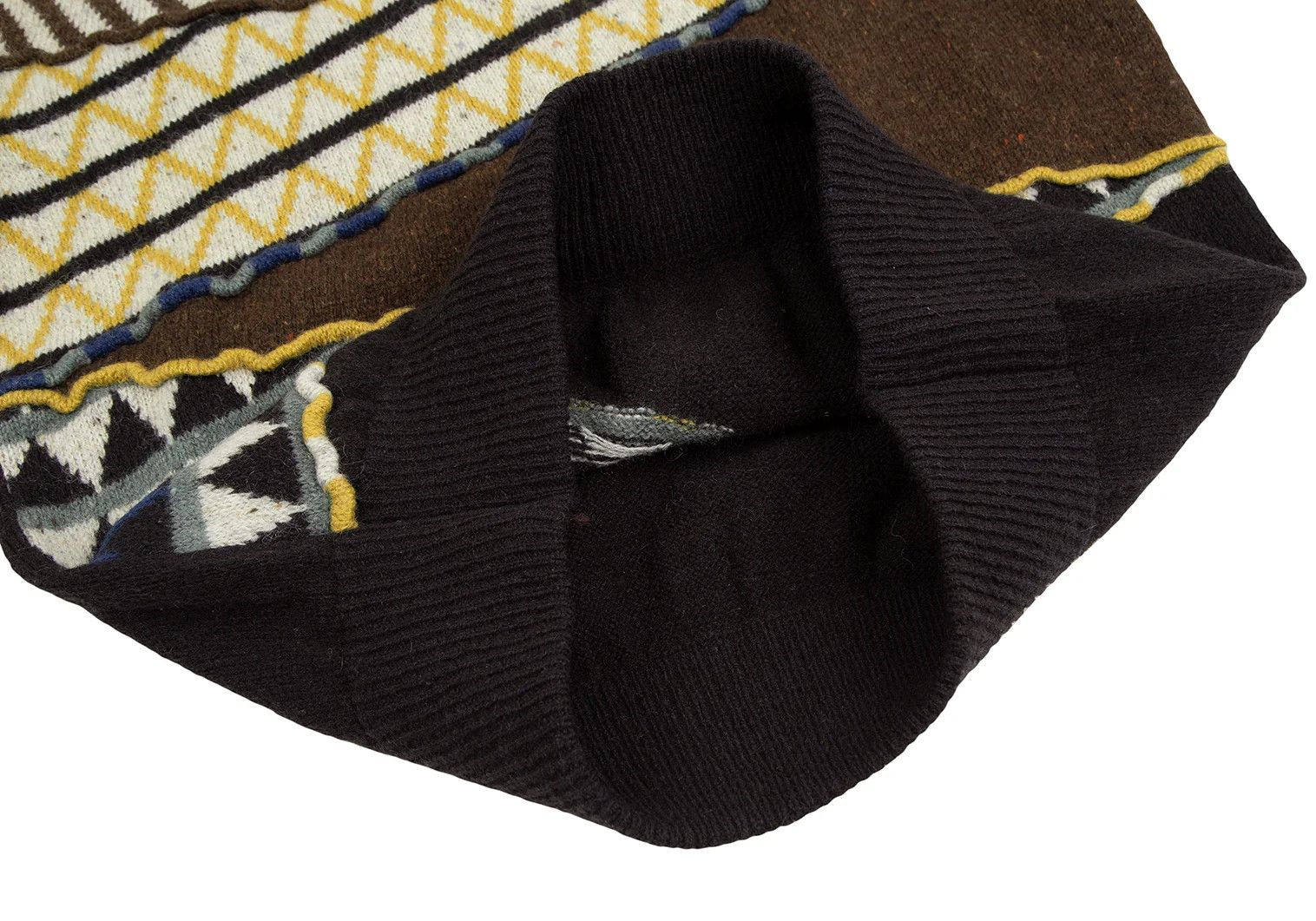 Issey Miyake Pattern Block Design Knit Sweater in Brown and Black, M Size US M / EU 48-50 / 2 - 8 Thumbnail