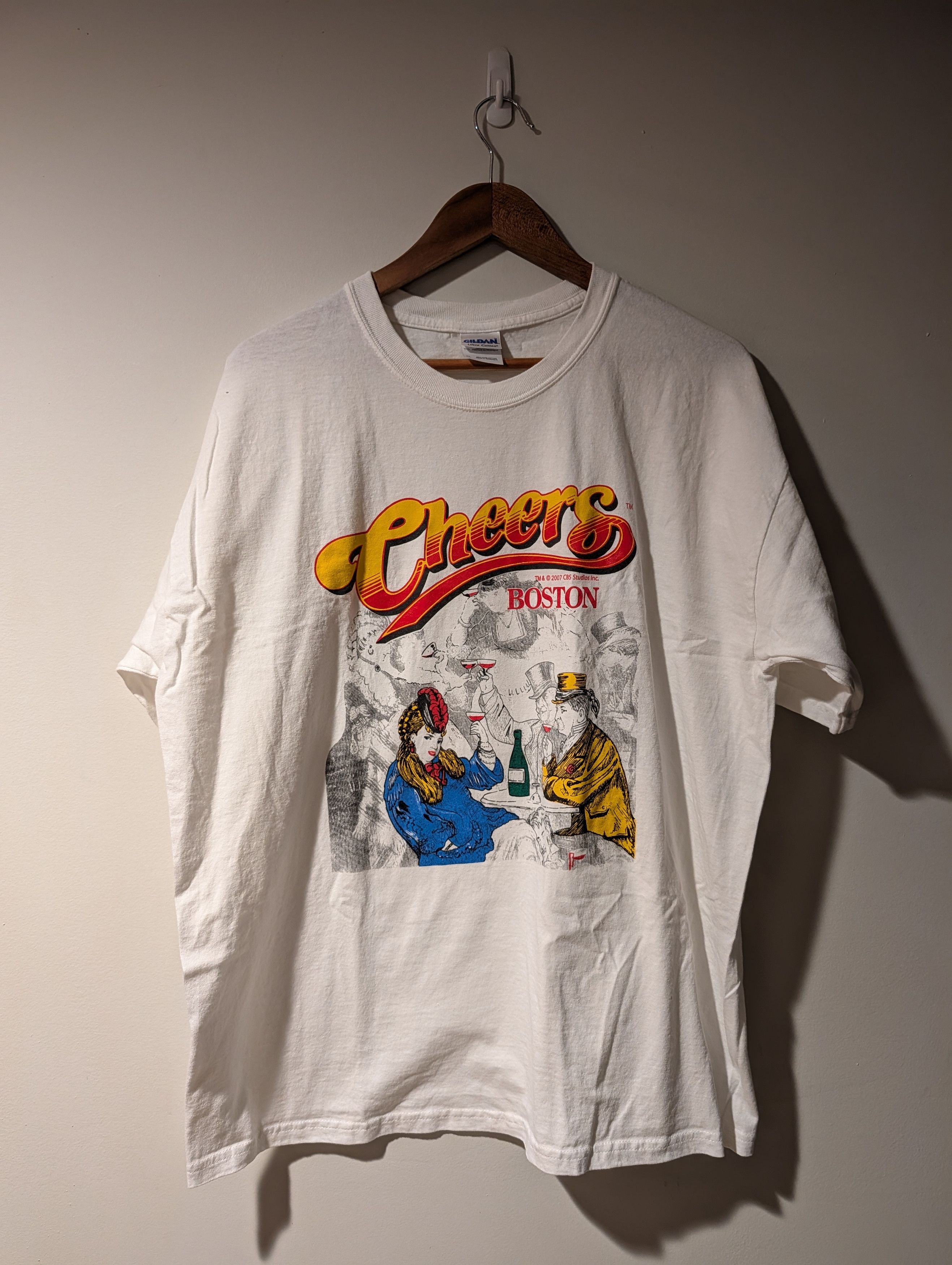 Gildan Vintage 2007 Cheers Boston CBS Studios TV Show T-Shirt Size US XL / EU 56 / 4 - 1 Thumbnail
